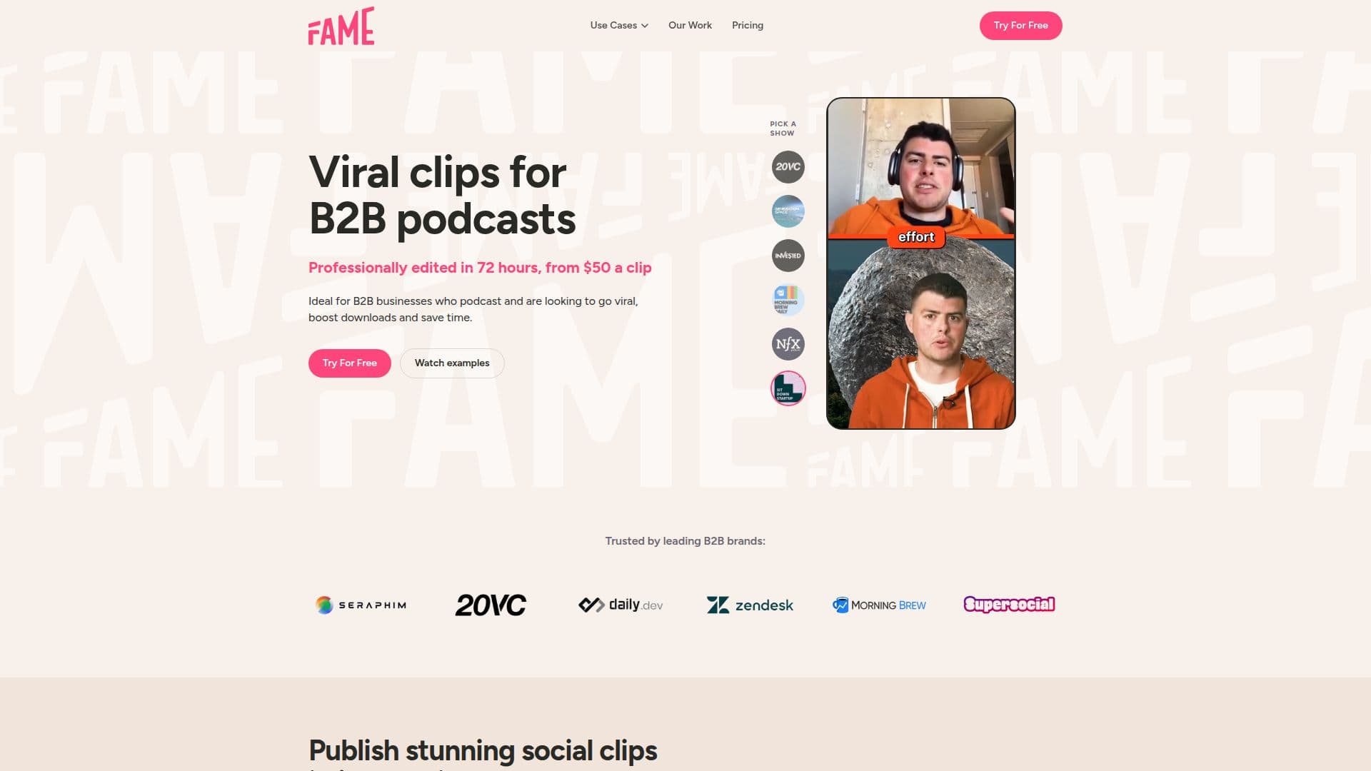 Fame Clips screenshot