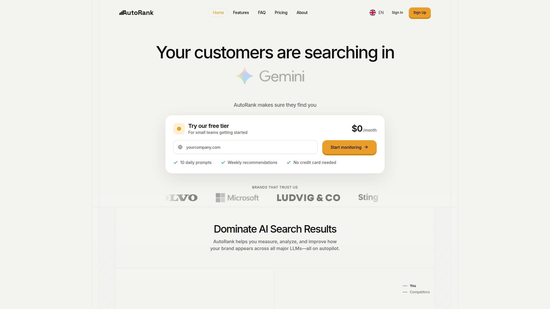 Screenshot von AutoRank