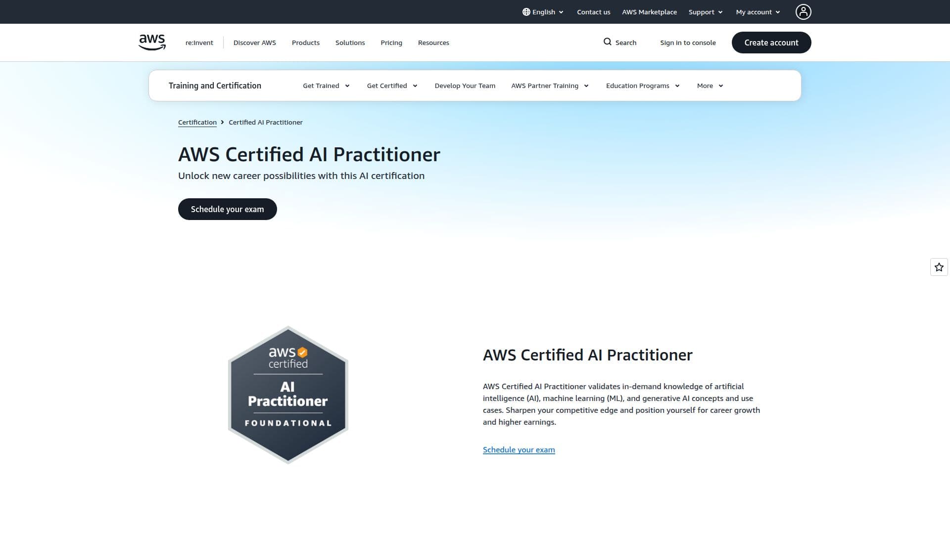 AWS Certified AI Practitioner (AIF-C01) screenshot