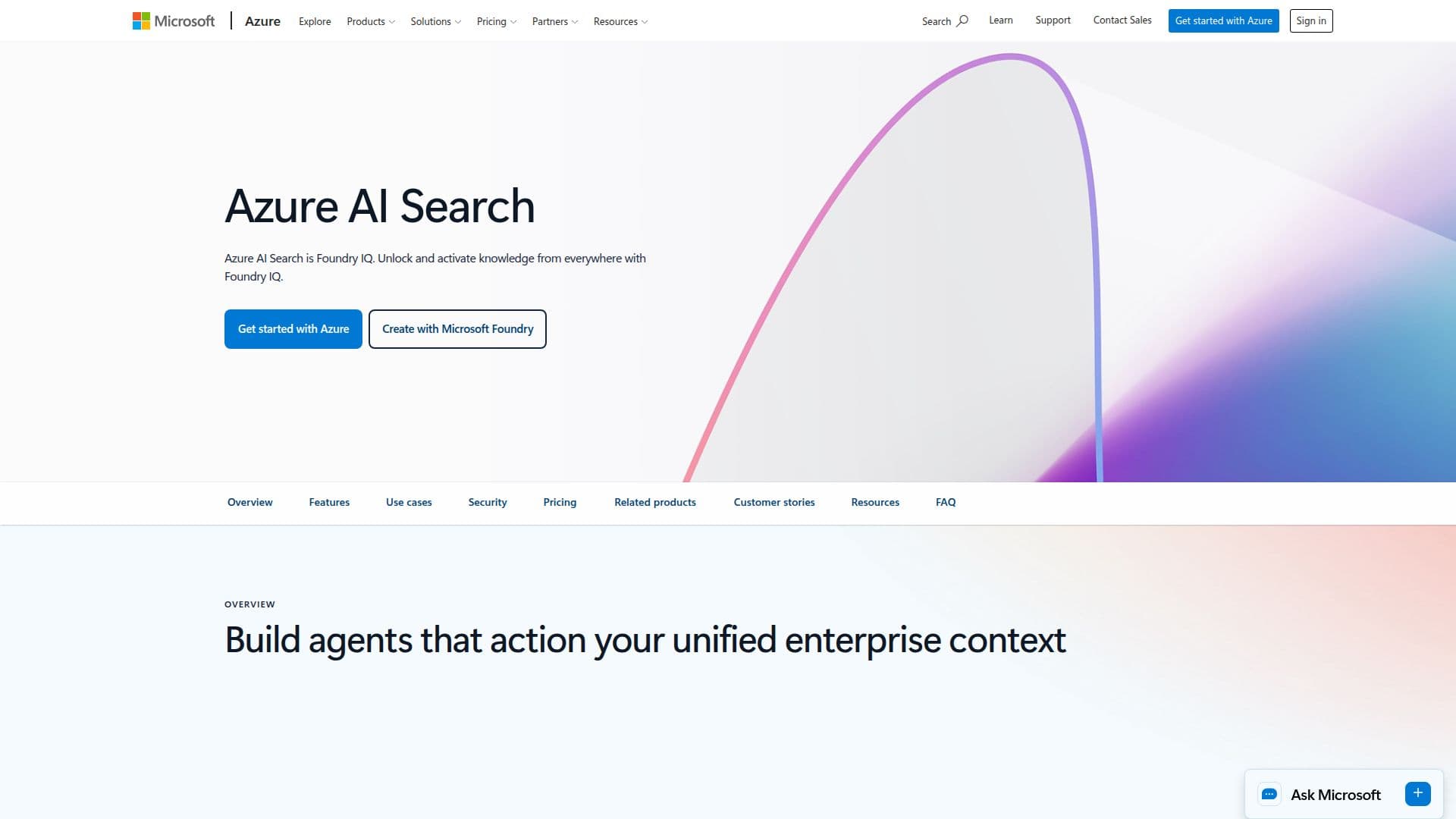 Capture d’écran de Azure AI Search