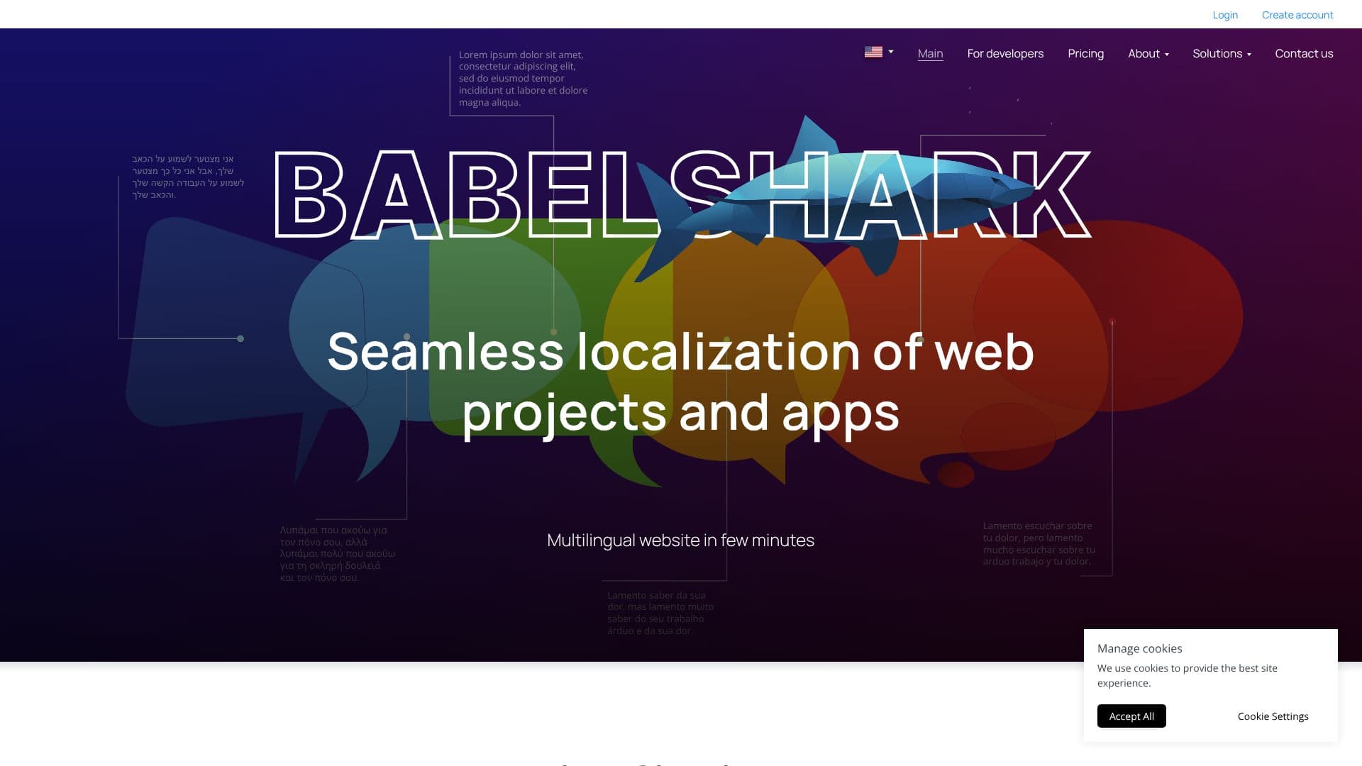 Capture d’écran de Service de Localisation BabelShark