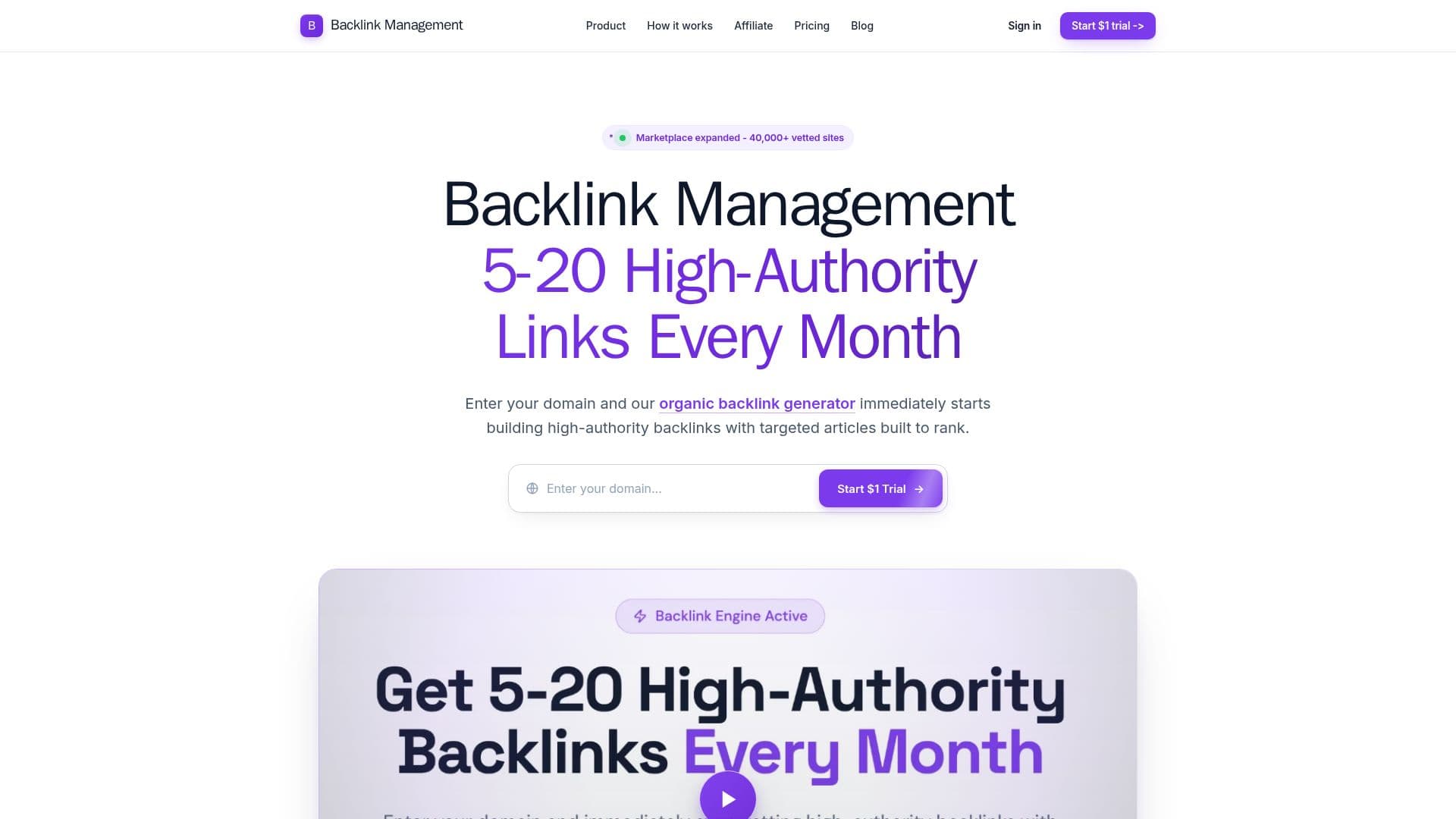 Capture d’écran de Gestion des Backlinks
