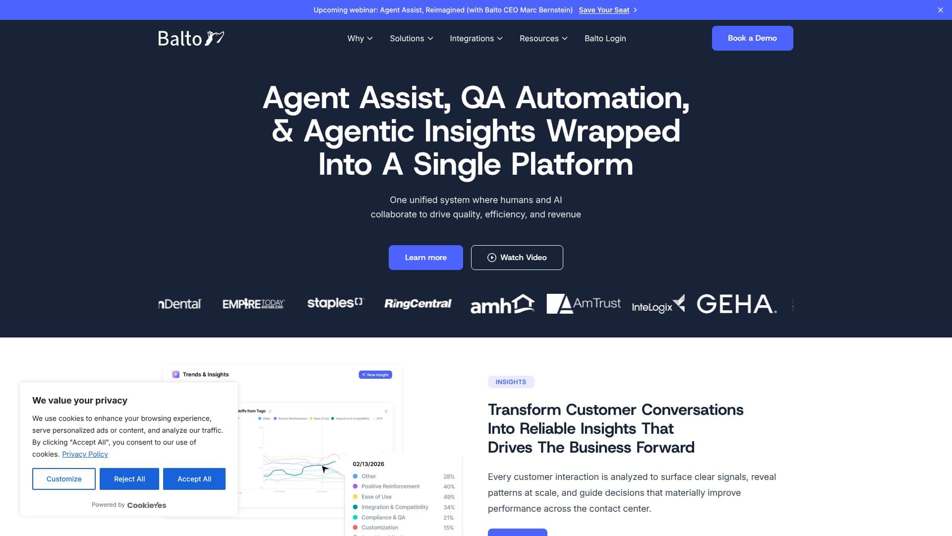 لقطة شاشة لـ Balto AI Software