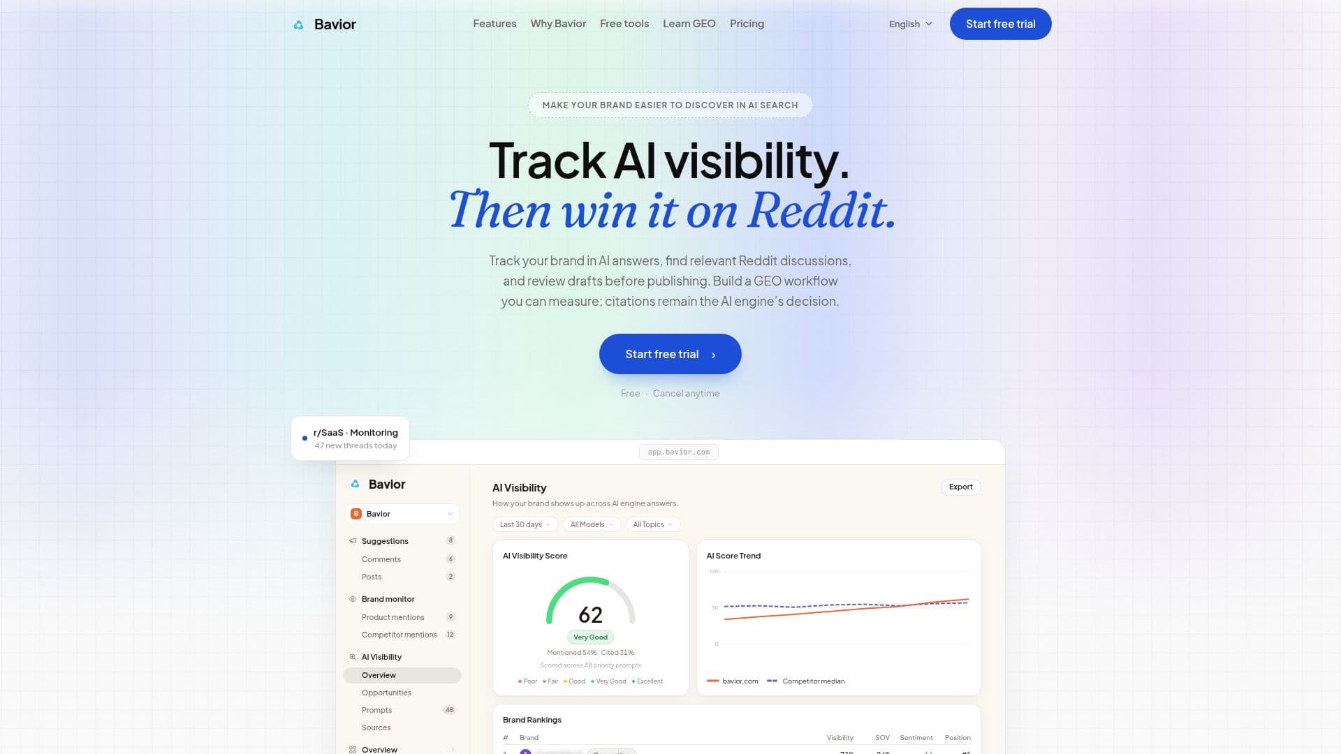 Bavior screenshot