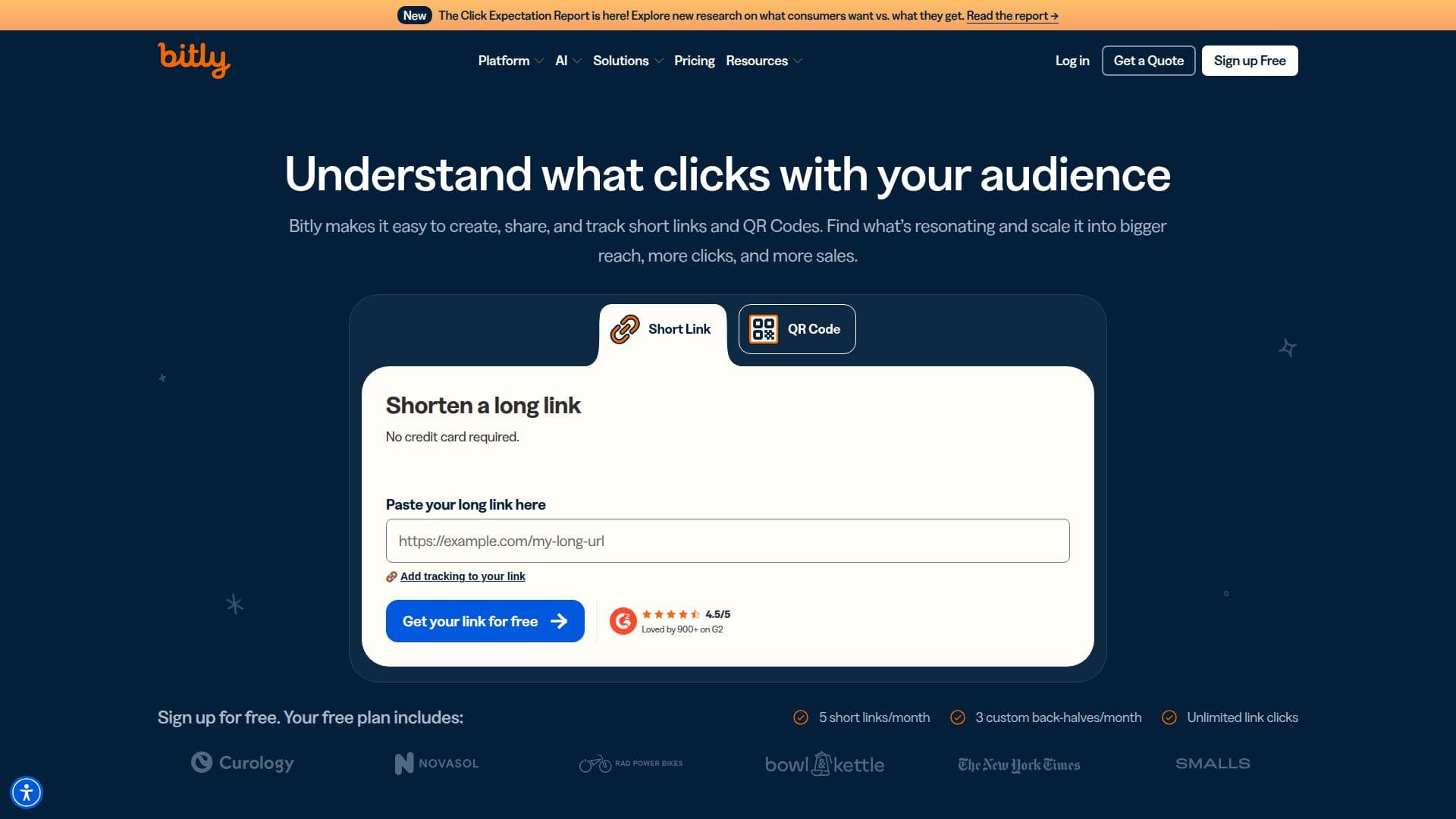 Bitly screenshot