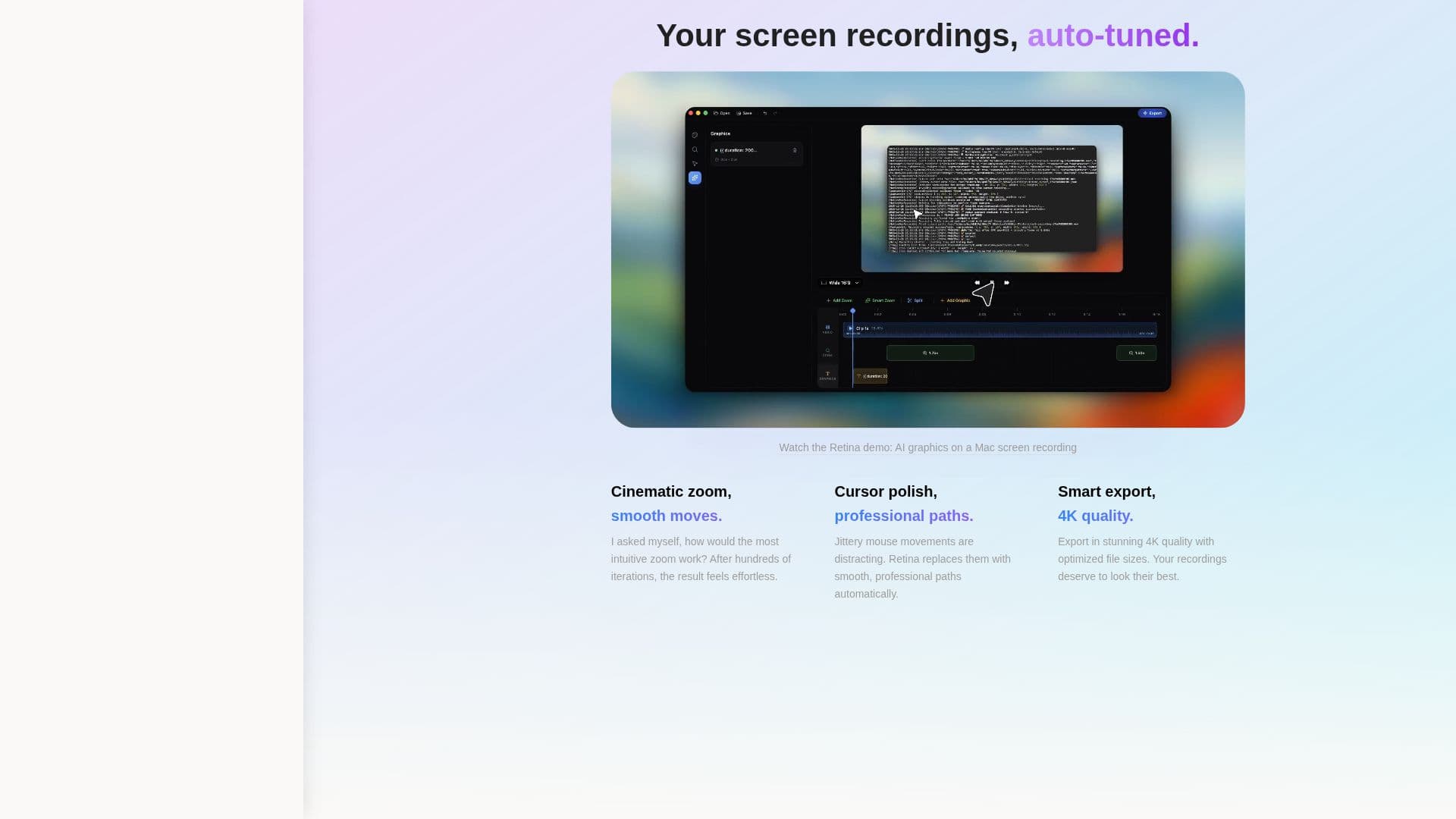 Capture d’écran de Retina