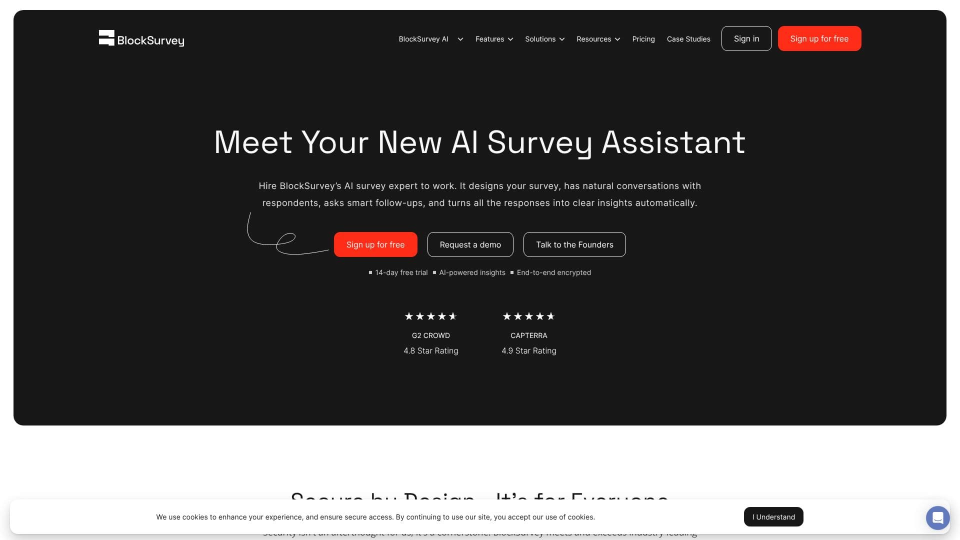 لقطة شاشة لـ مساعد الاستبيانات بالذكاء الاصطناعي من BlockSurvey
