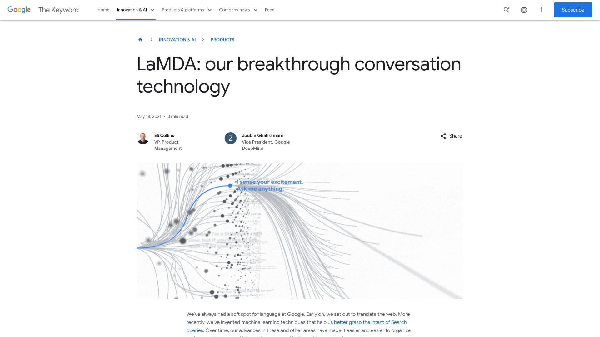 LaMDA screenshot