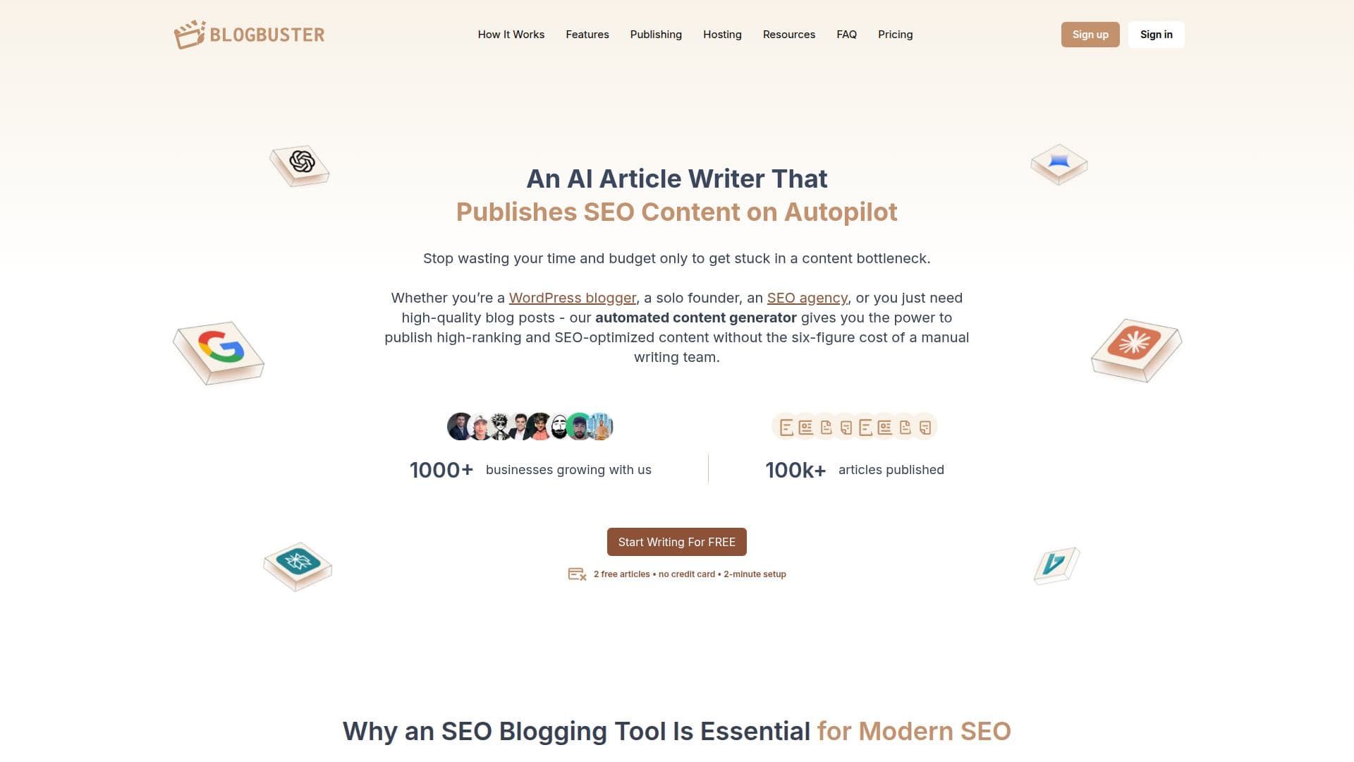Screenshot von BlogBuster