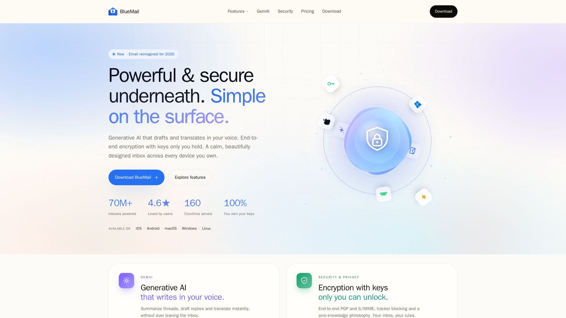 BlueMail screenshot