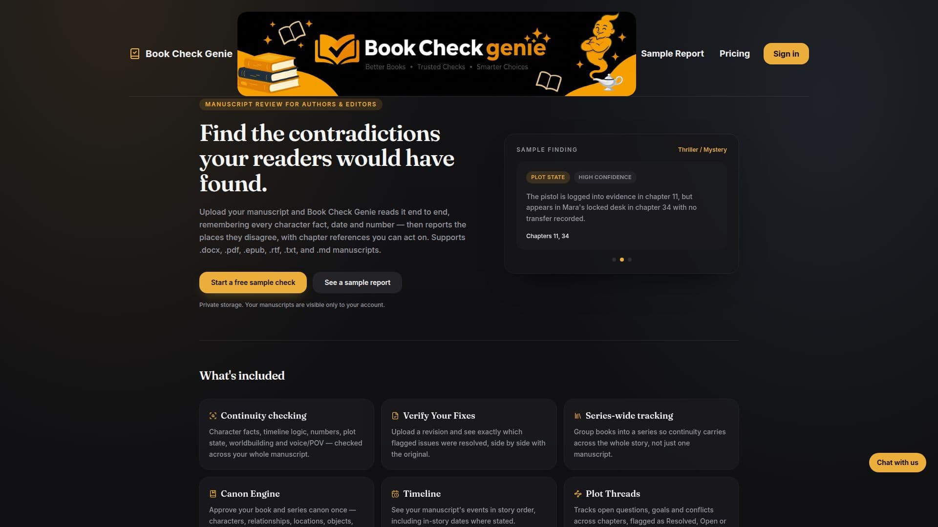 Tangkapan layar Book Check Genie