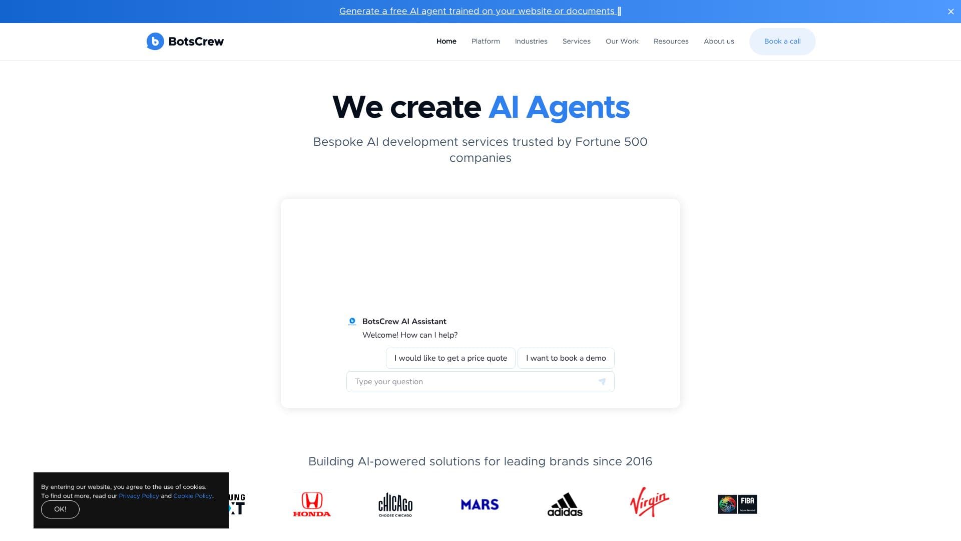 BotsCrew Chatbot Development screenshot