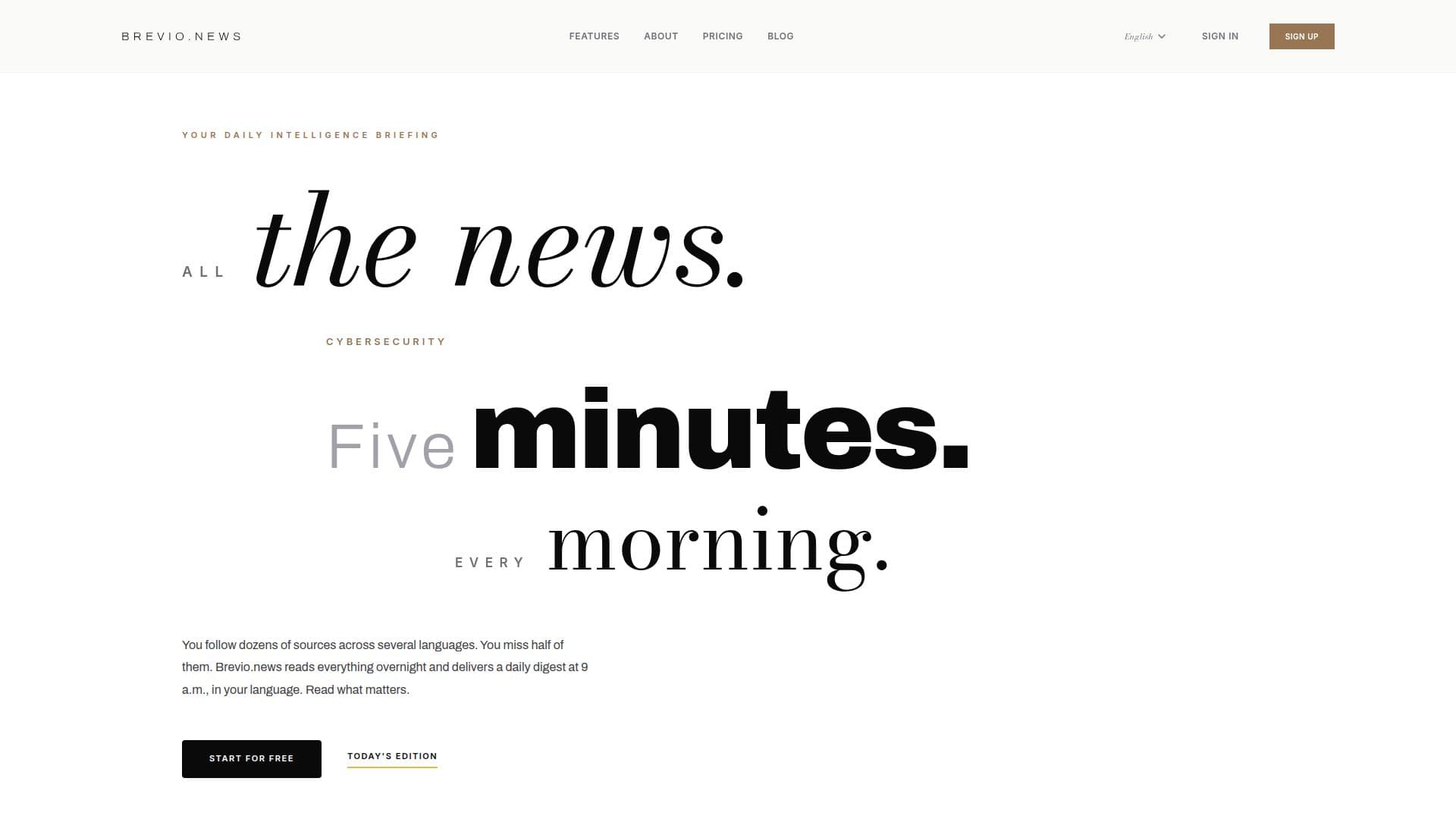 Brevio.news 截图