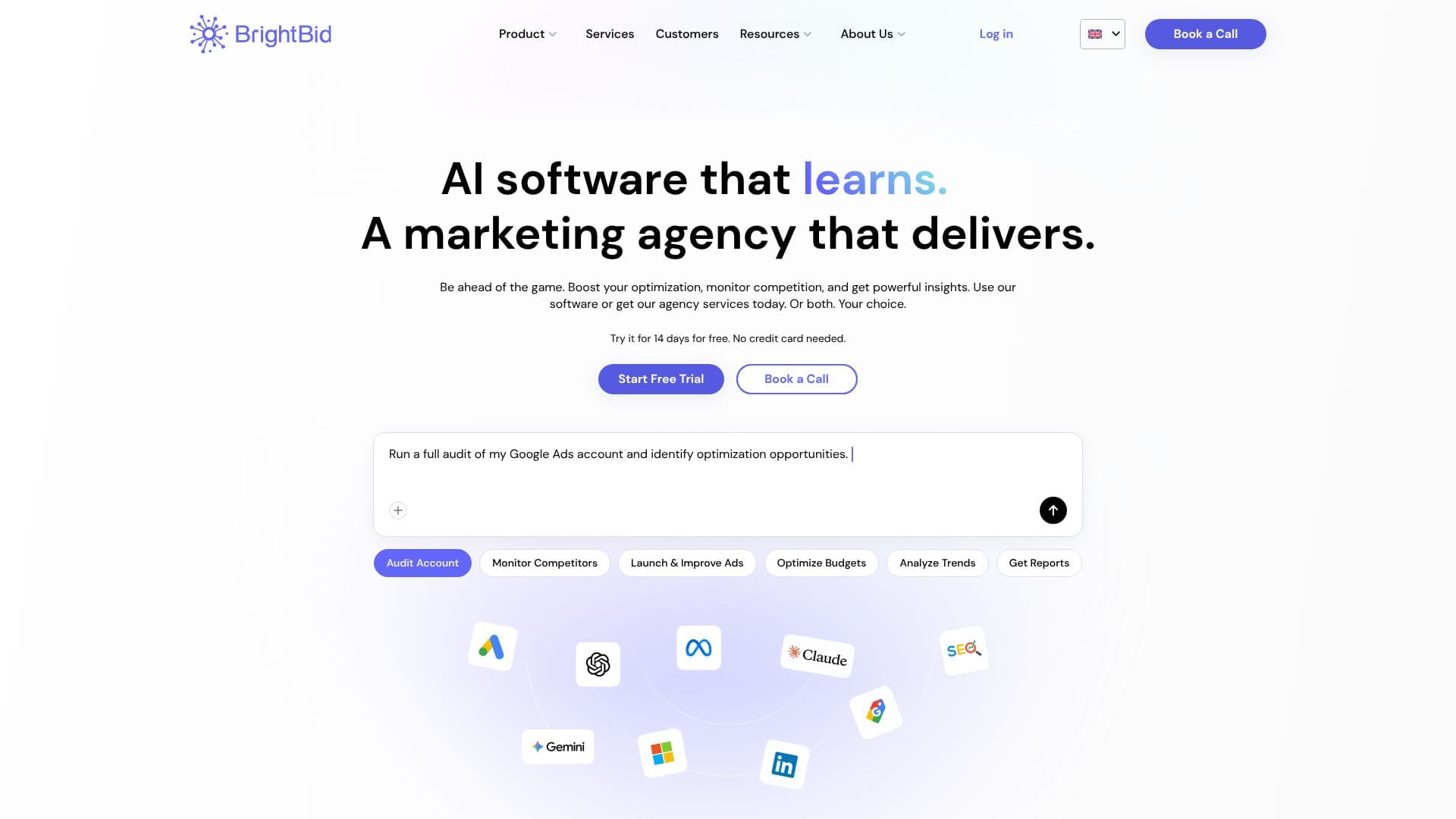 BrightBid AI Ad Optimization screenshot