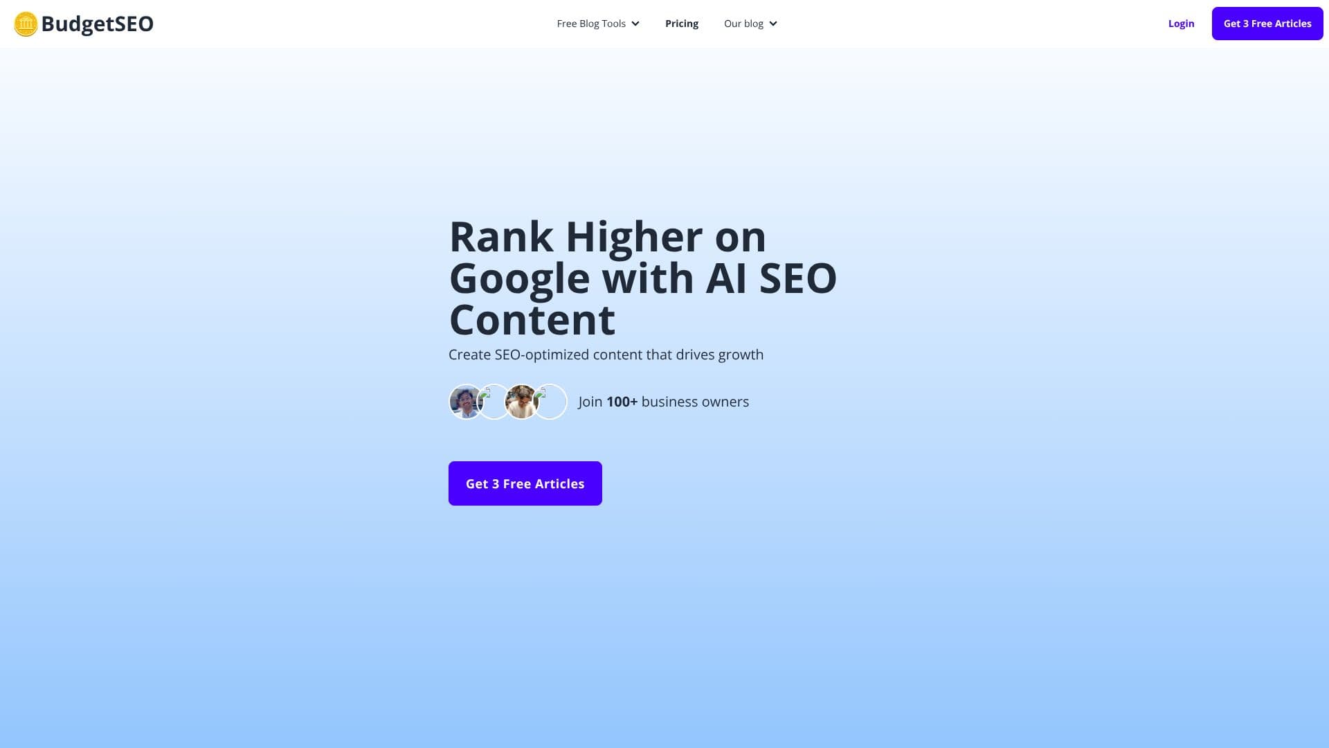 Captura de pantalla de BudgetSEO