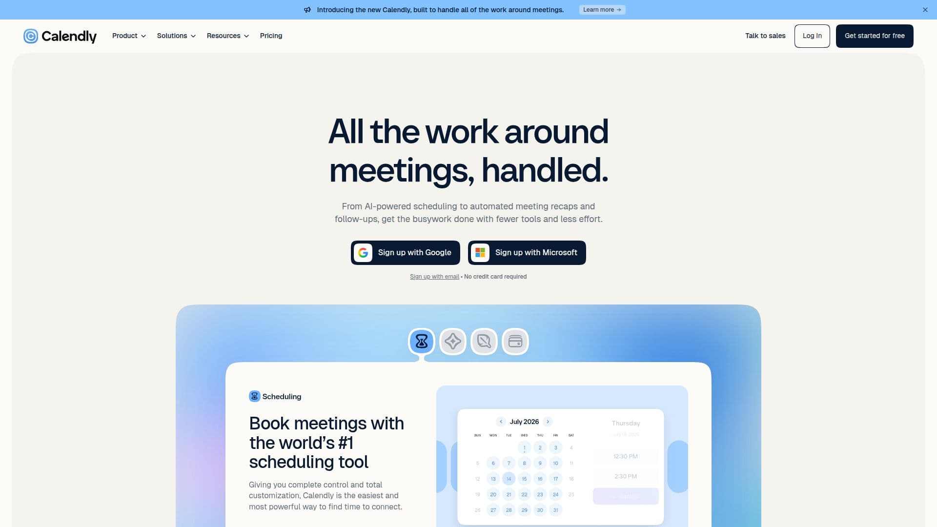 لقطة شاشة لـ Calendly
