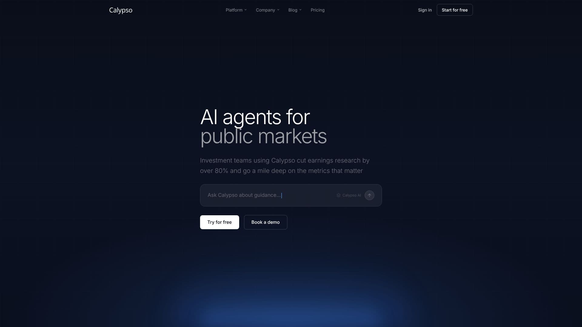 Calypso AI Agents 스크린샷