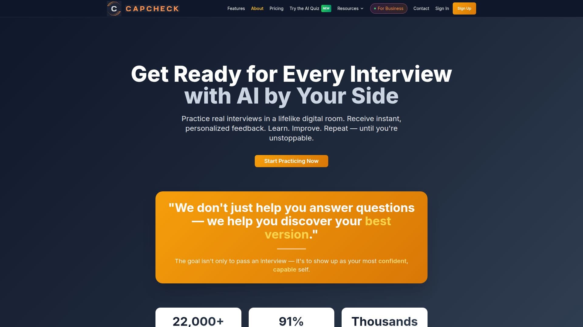 Capcheck - AI 인터뷰 코칭 플랫폼 screenshot