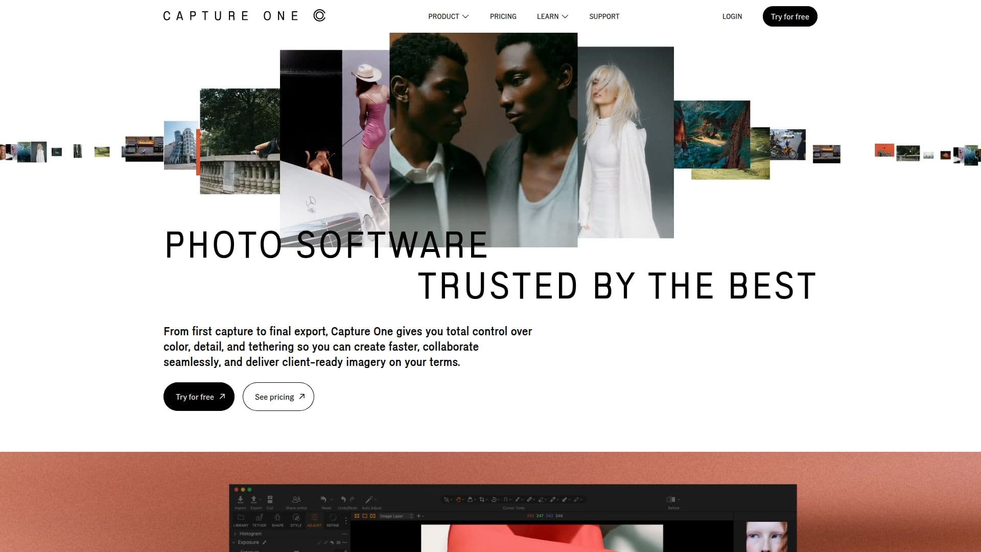 Tangkapan layar Capture One