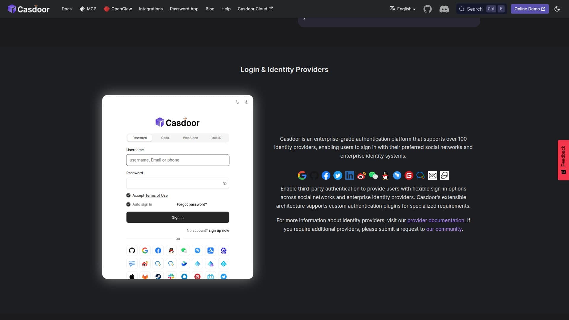 Casdoor screenshot