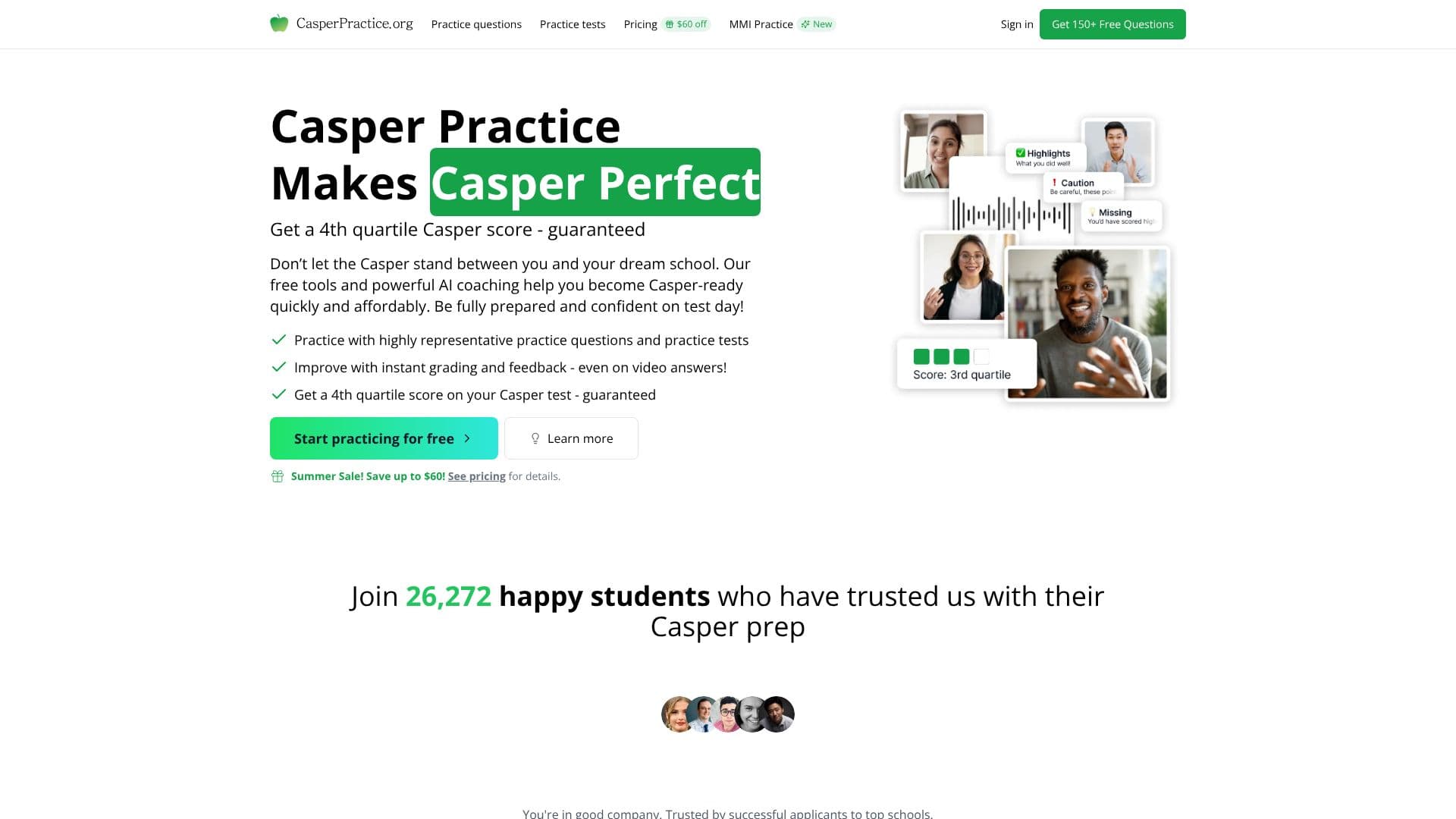 CASPer Practice Questions & AI Feedback screenshot