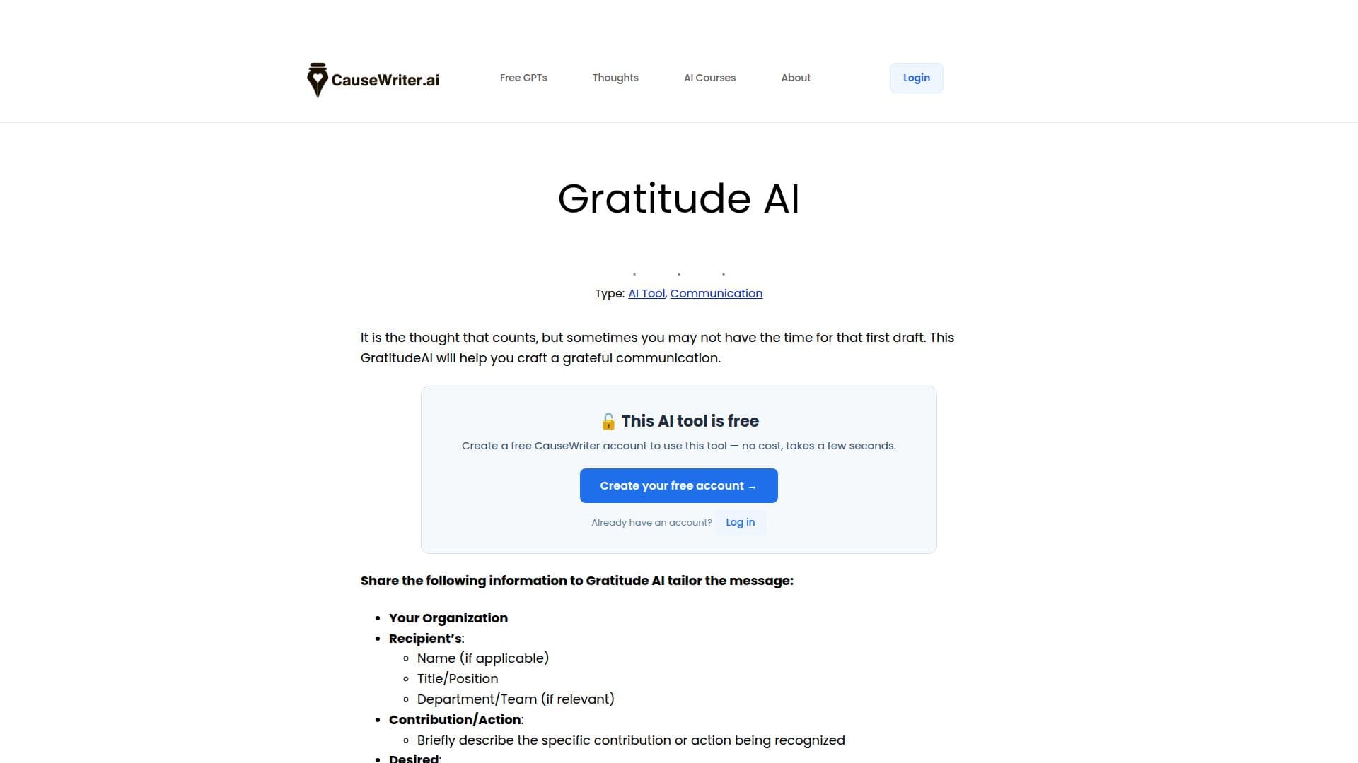 Gratitude AI screenshot