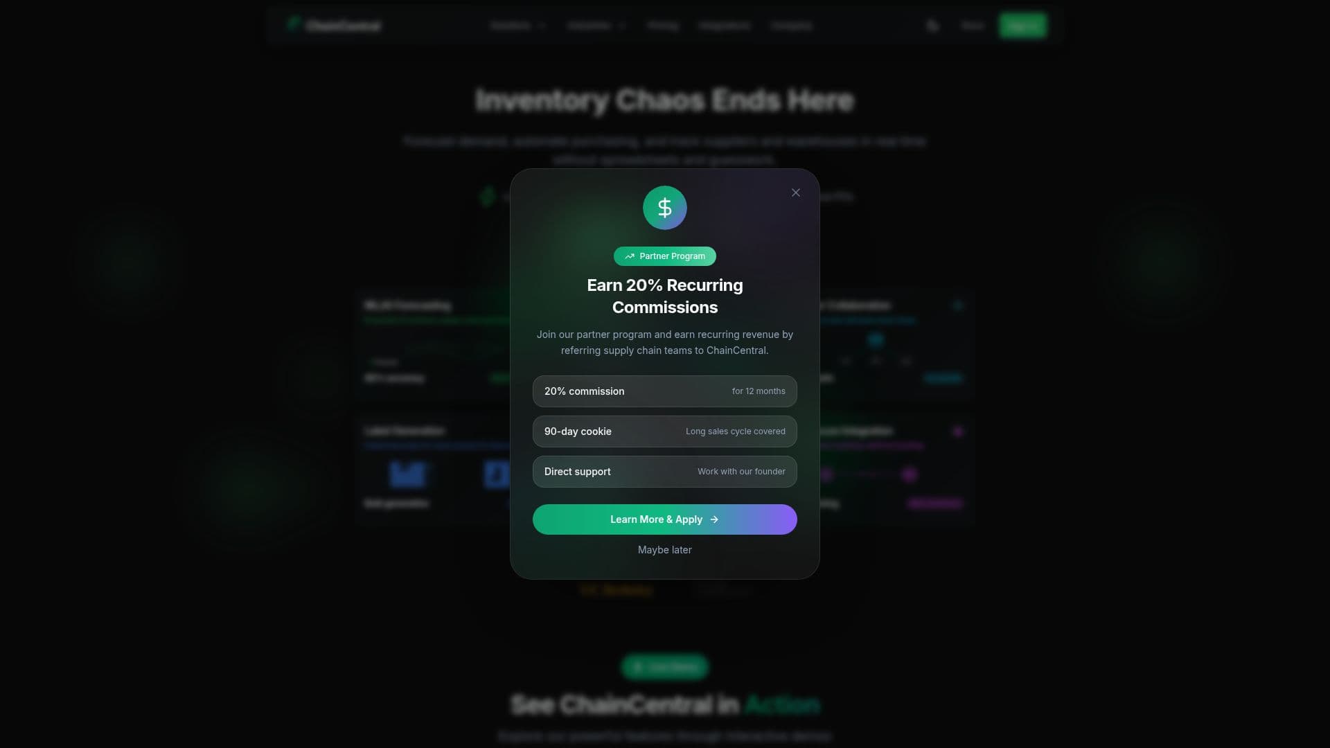 Capture d’écran de ChainCentral