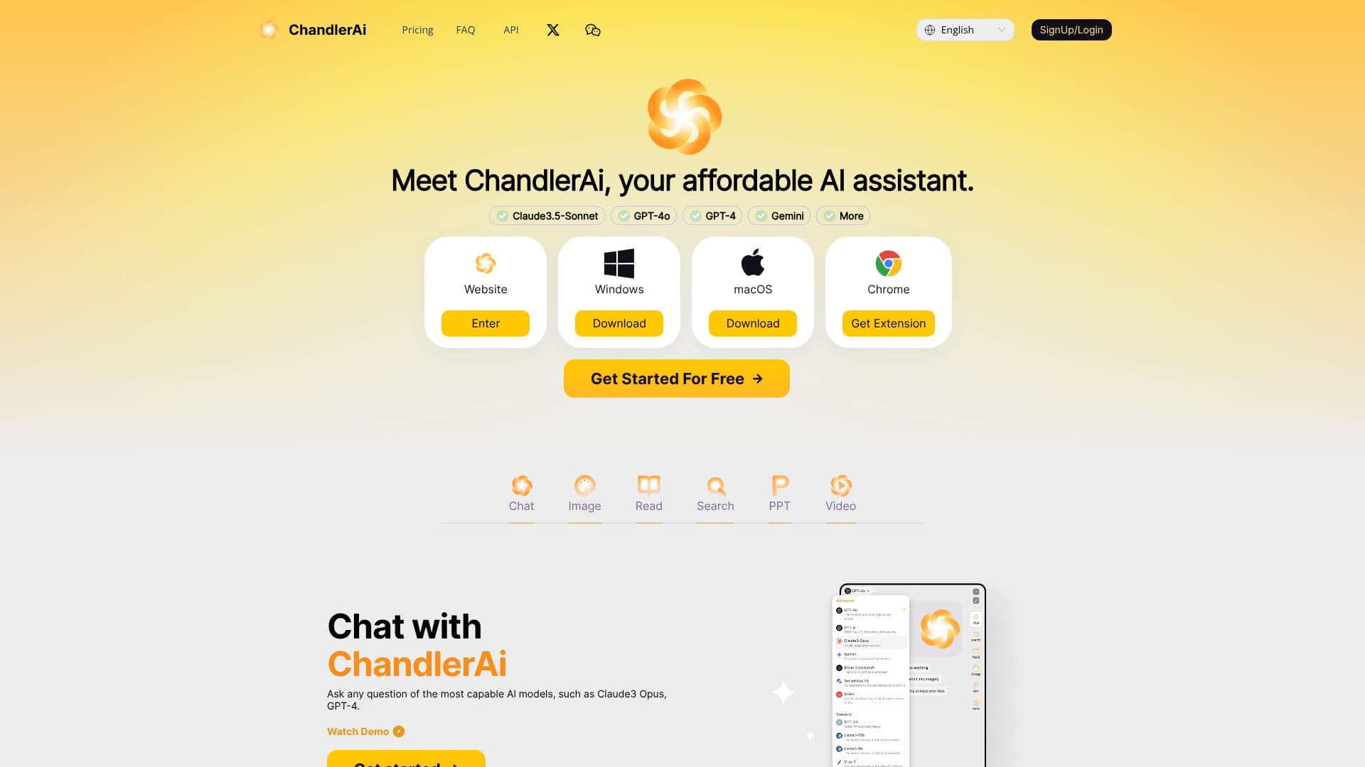 Screenshot von ChandlerAi