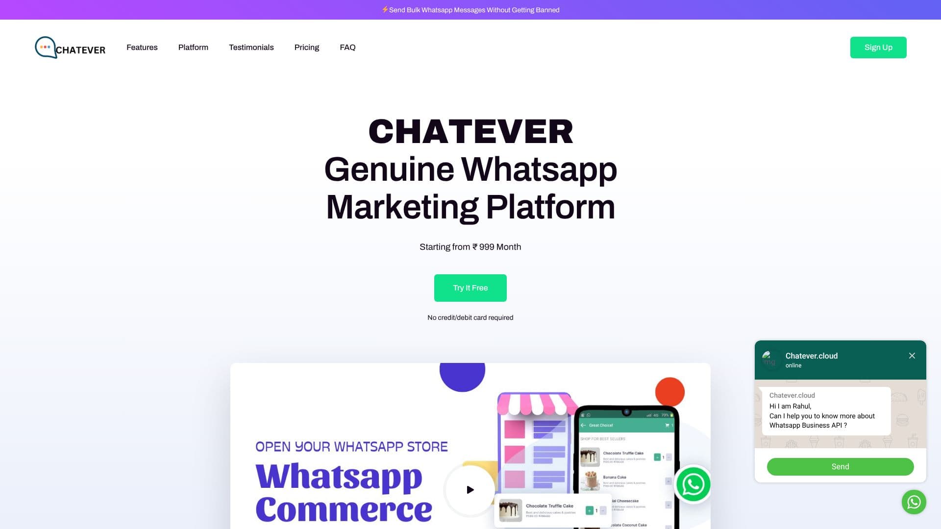 Chatever.cloud Whatsapp Marketing screenshot