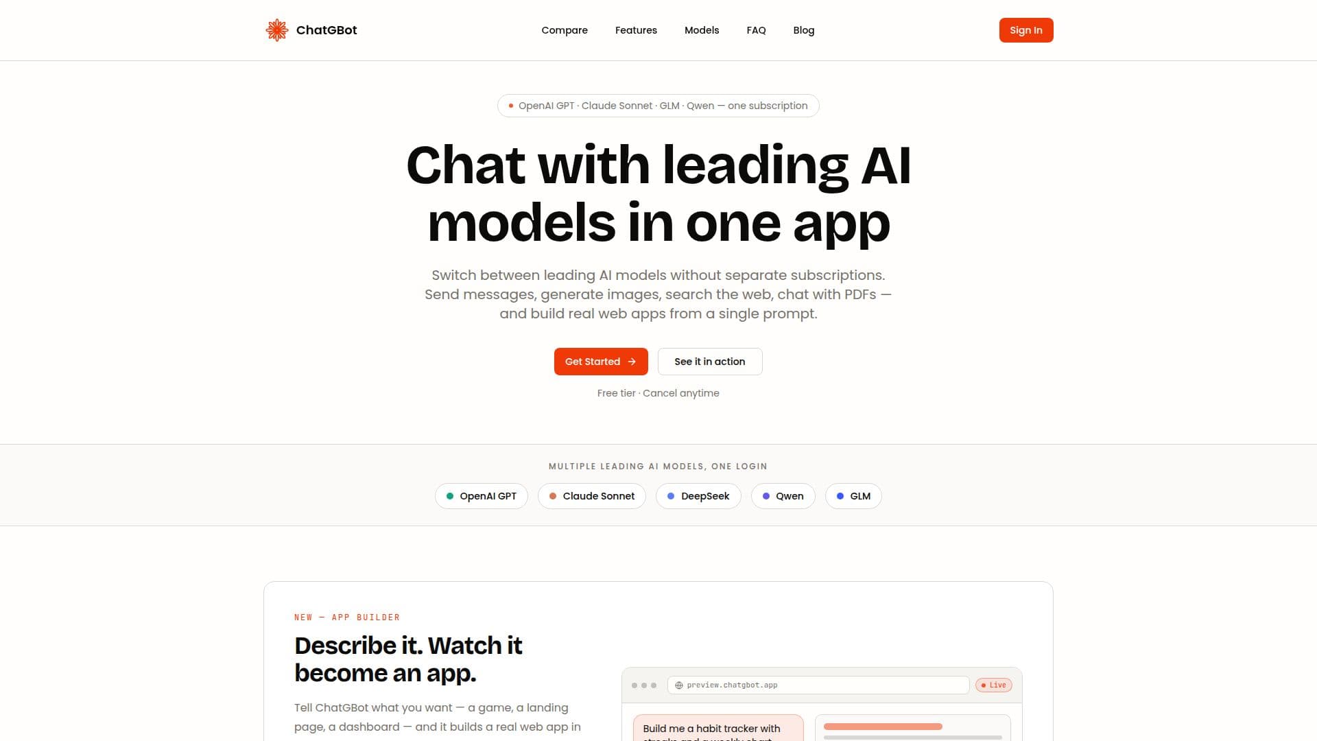 ChatGBot 스크린샷