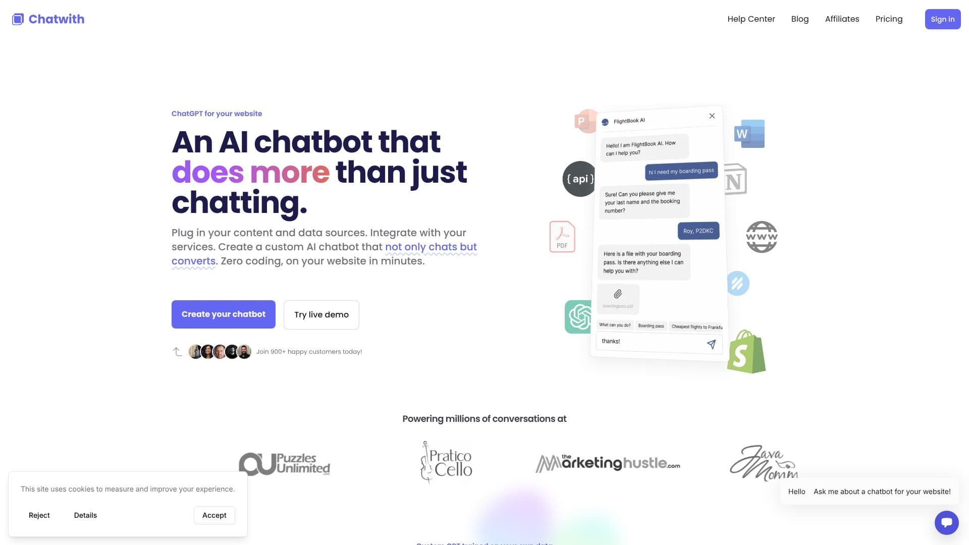 Chatwith screenshot