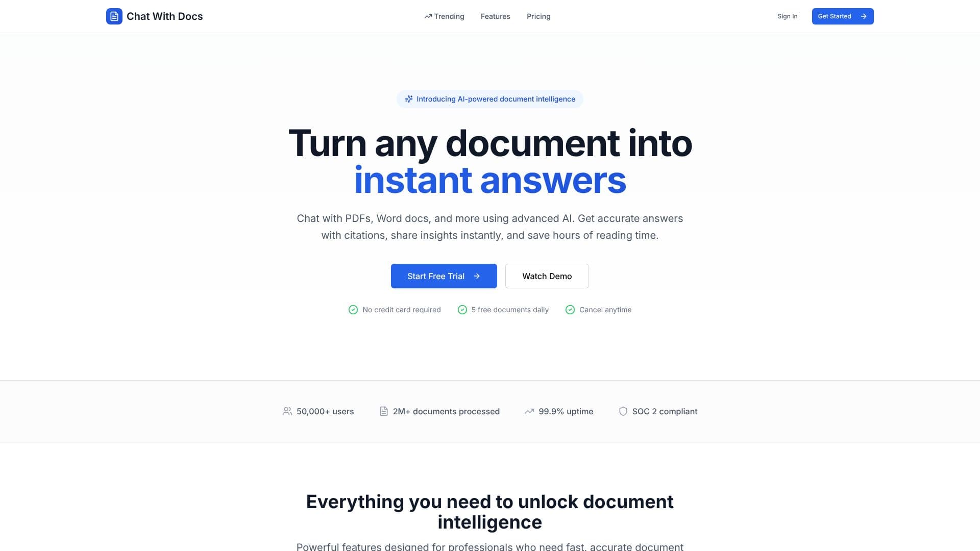 Скриншот Chat With Docs