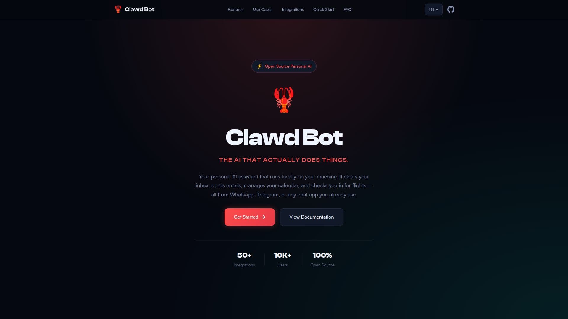 Capture d’écran de Clawd Bot