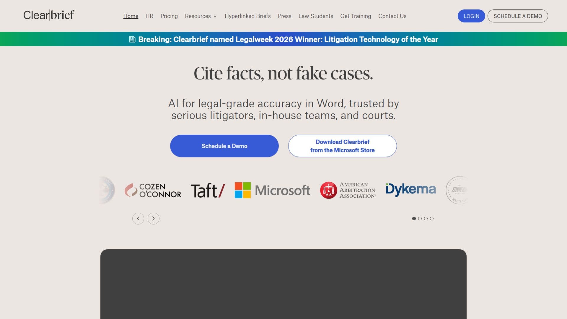 Clearbrief screenshot