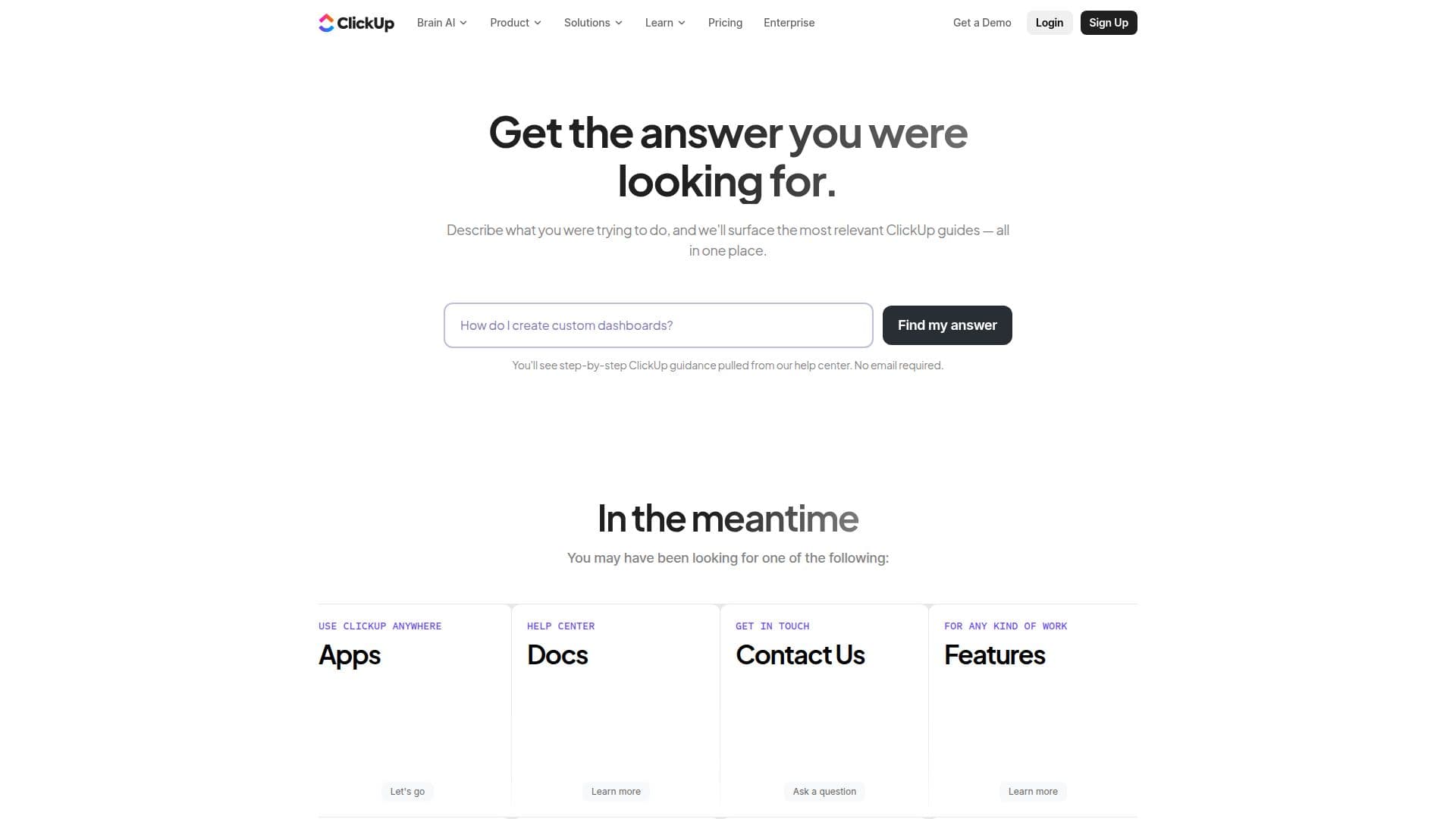 Screenshot von ClickUp AI Agents