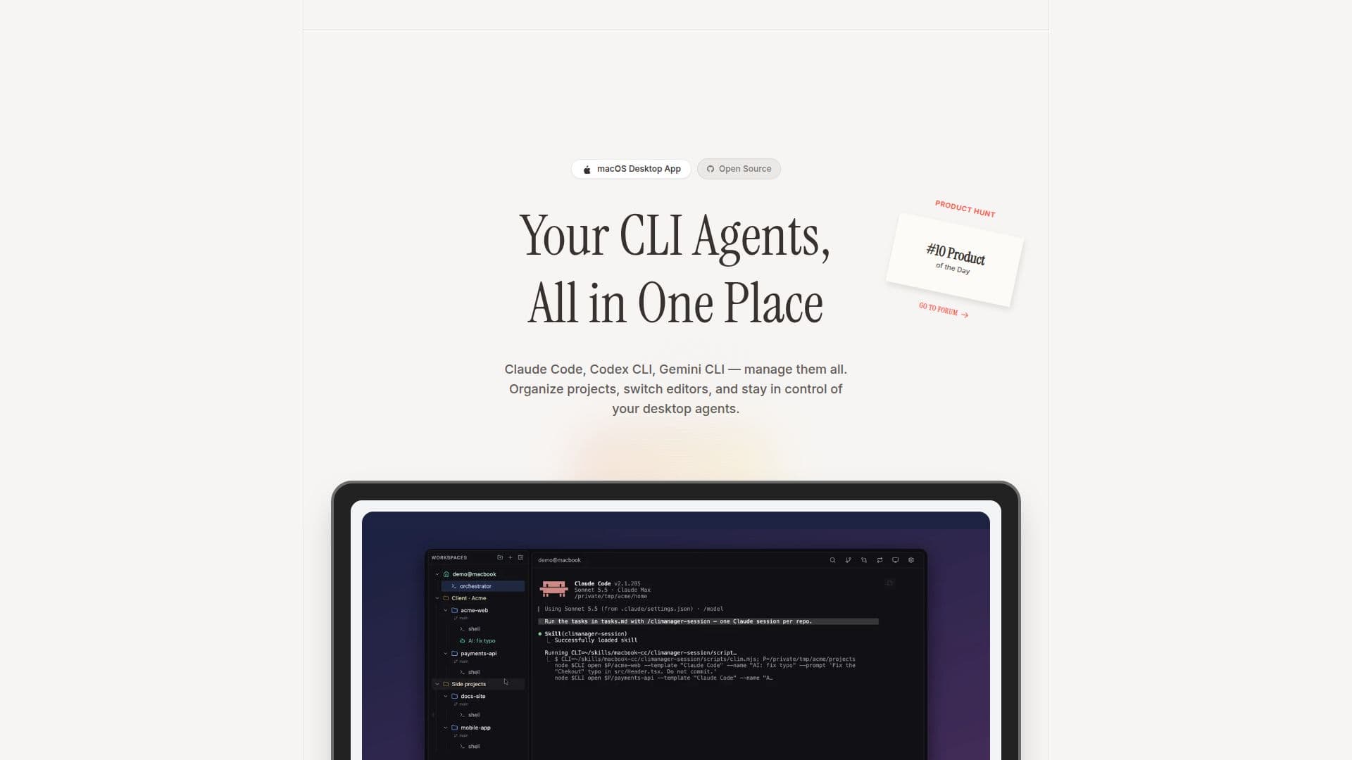 CLI Manager screenshot