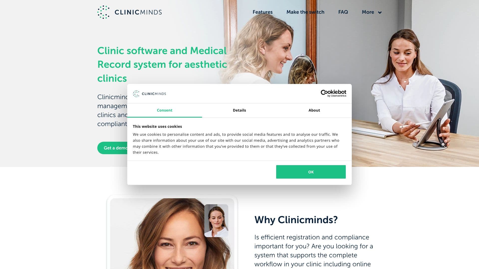 Screenshot von Clinicminds