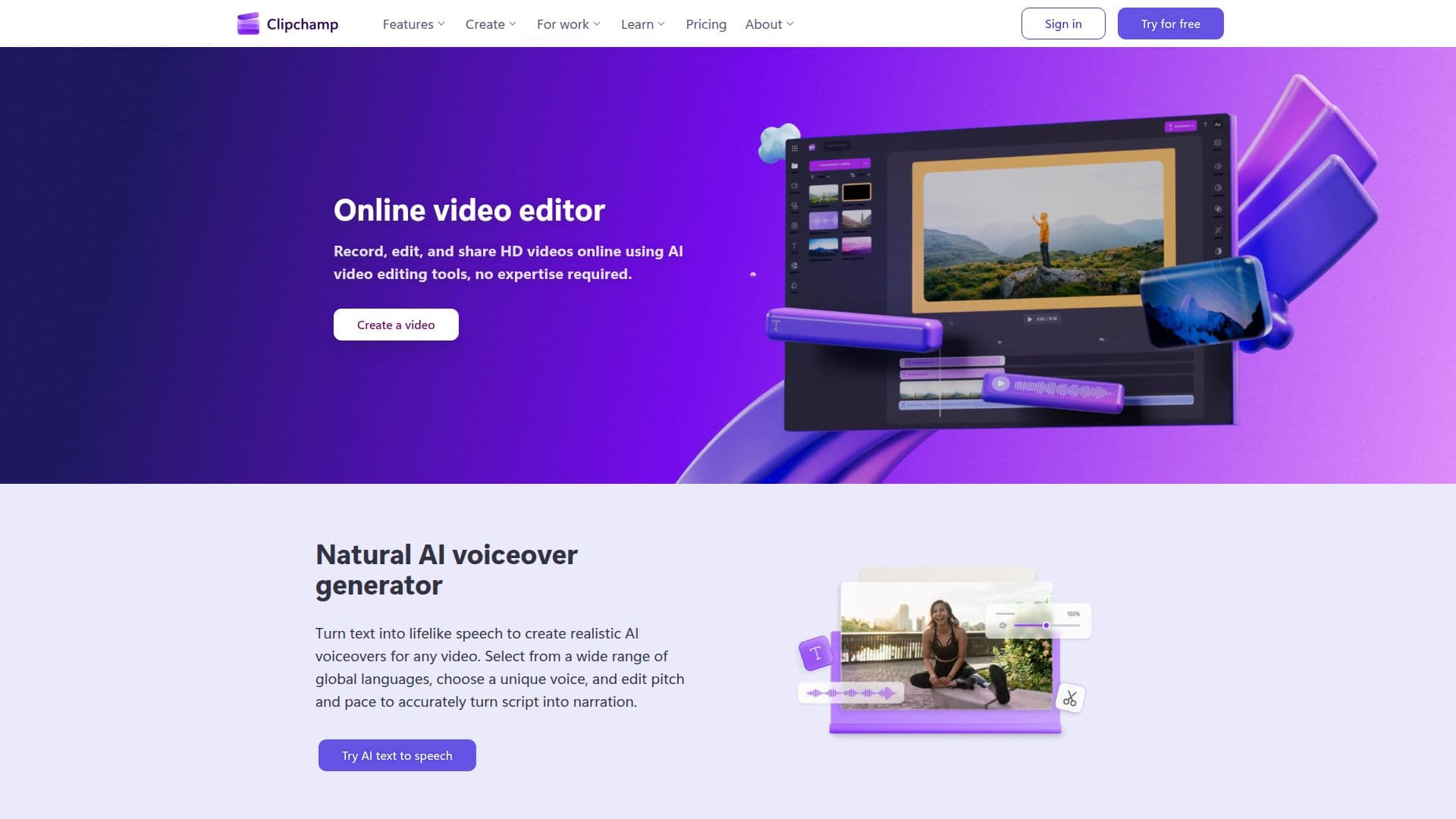 Clipchamp screenshot