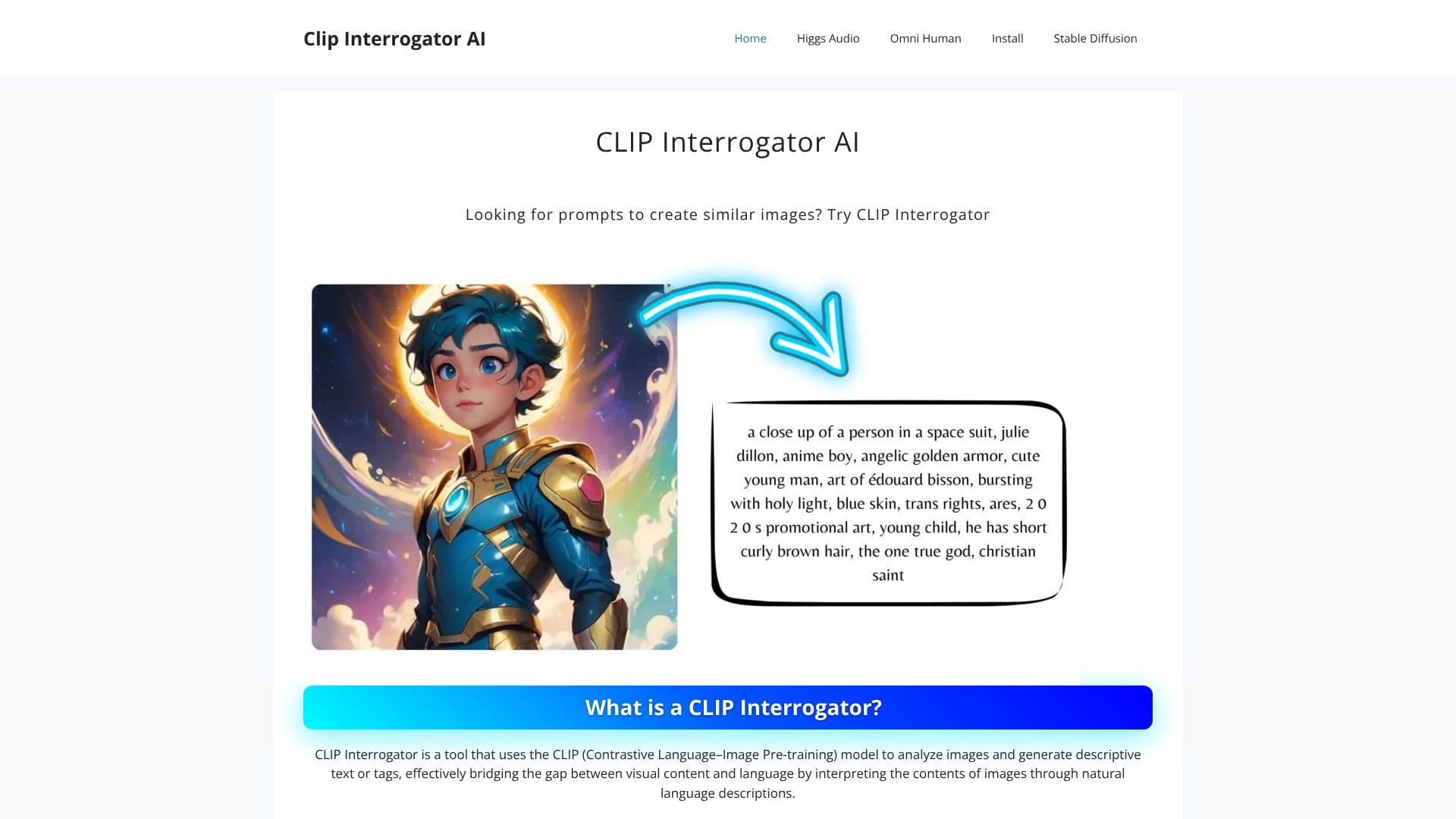 Clip Interrogator AI 截图