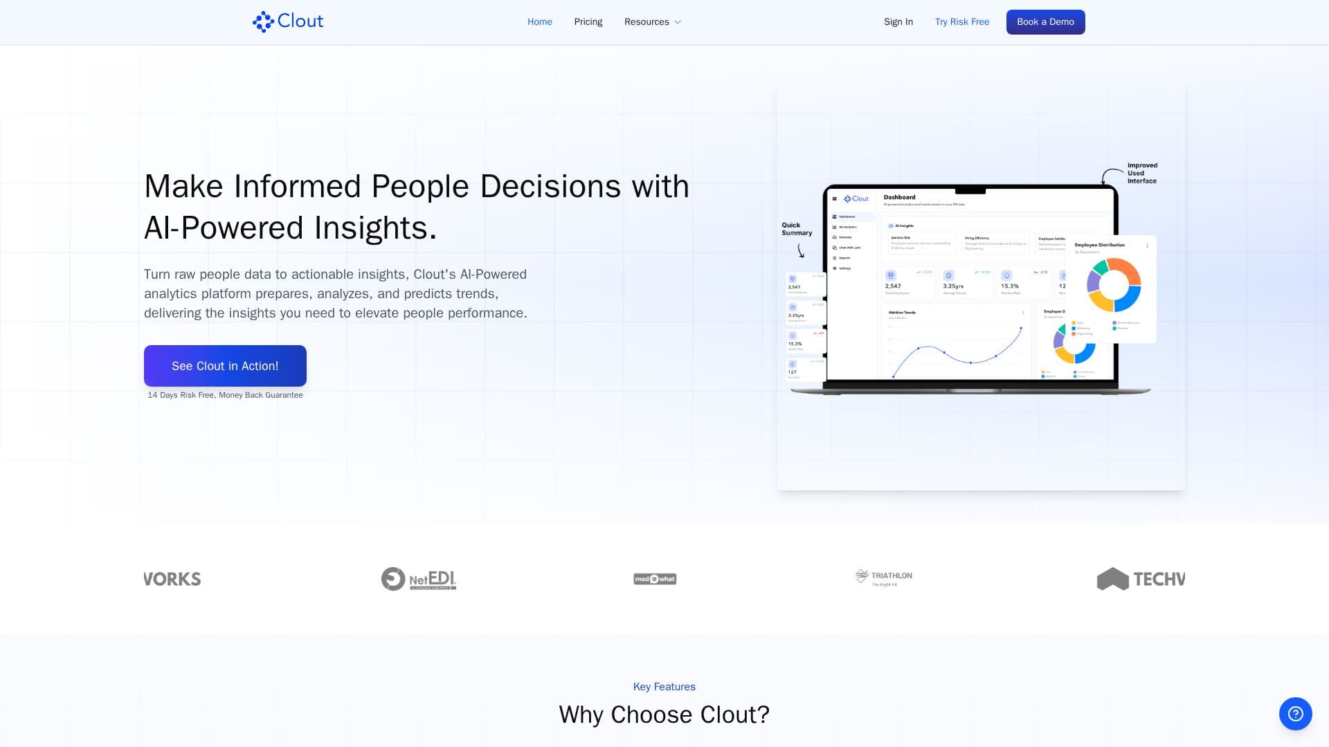 Clout HR Analytics screenshot