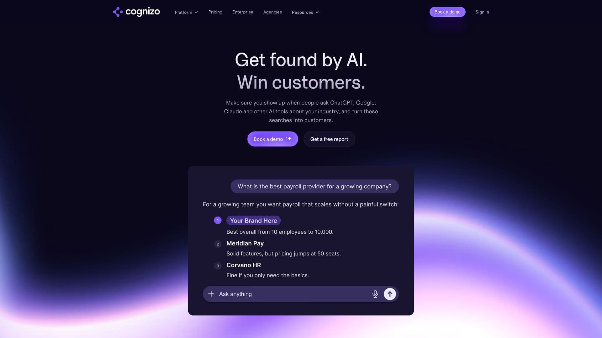 Cognizo AI Visibility Platform screenshot