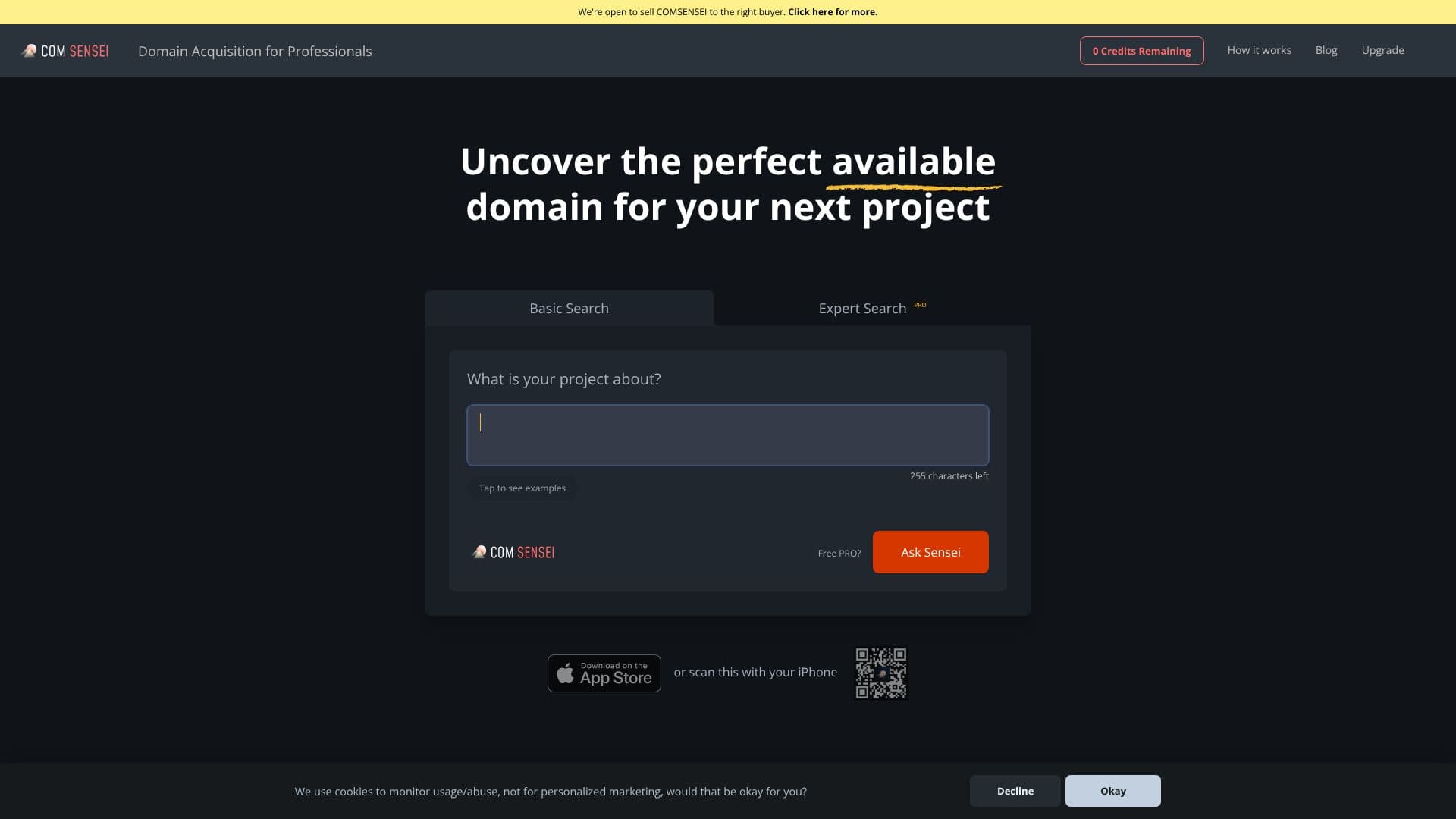 ComSensei Domain Name Generator screenshot