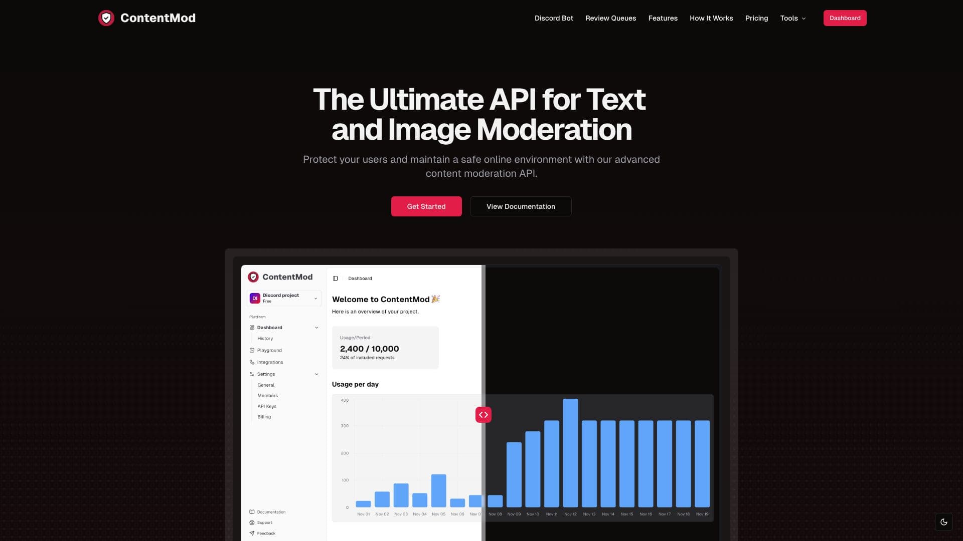 ContentMod API screenshot