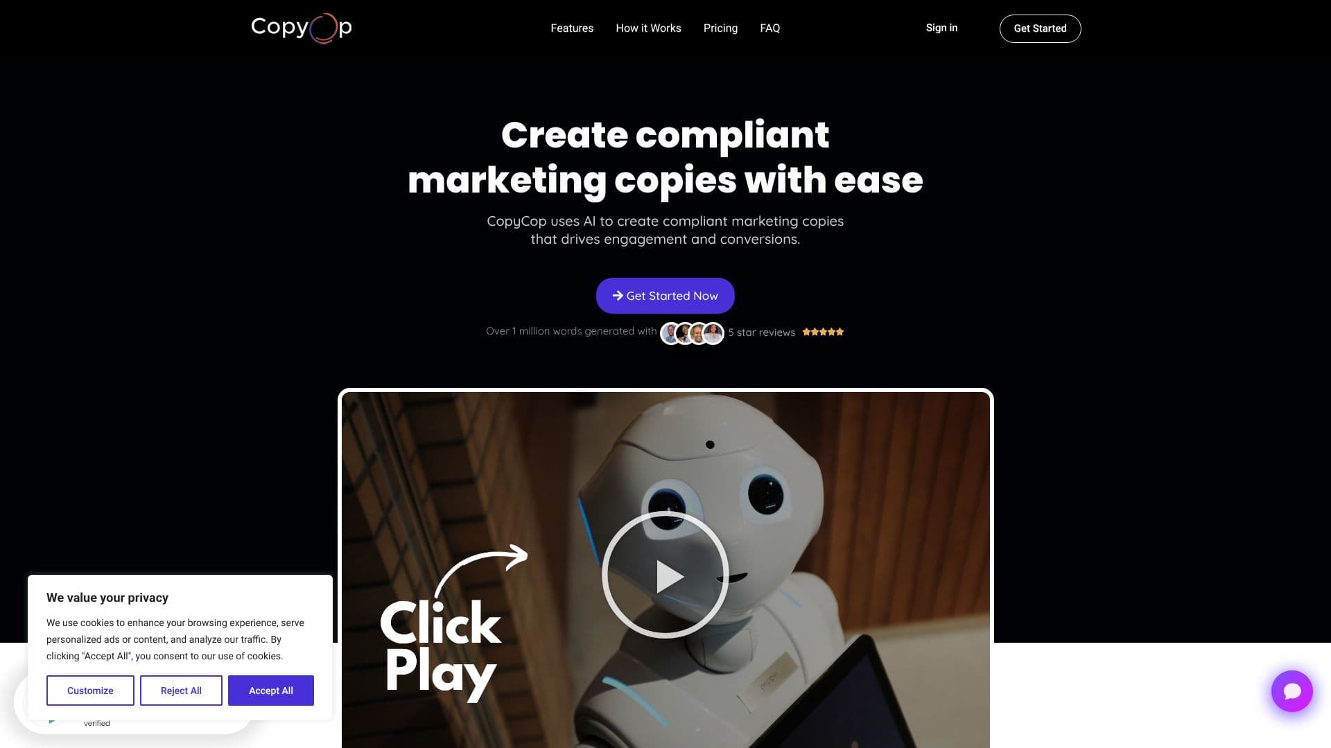 Tangkapan layar Copycop AI