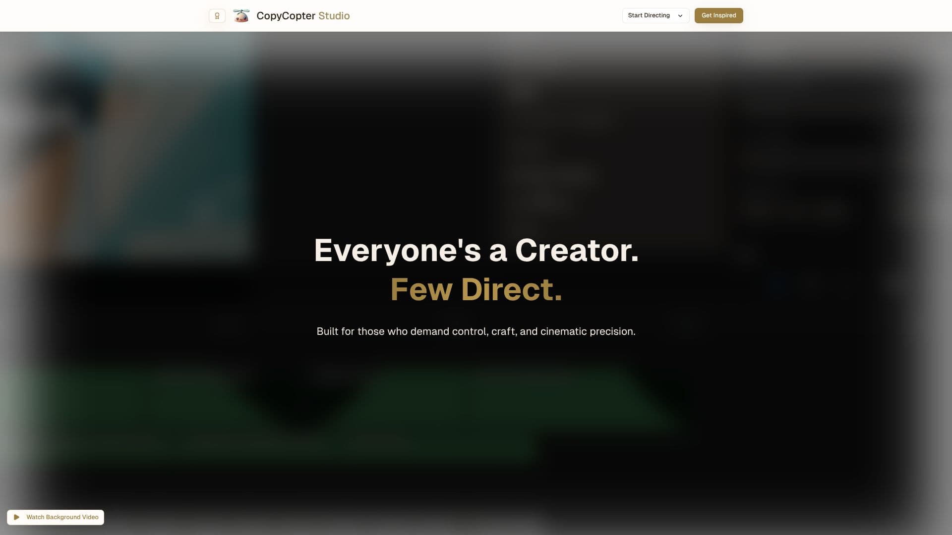 Screenshot von CopyCopter AI Text to Video