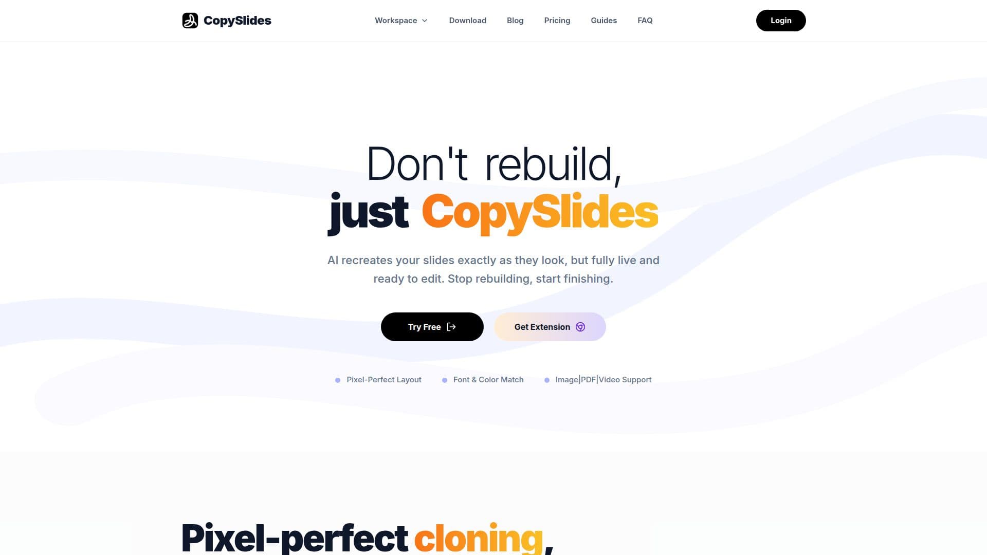 画像とPDFを編集可能なPowerPointに変換 - CopySlides のスクリーンショット