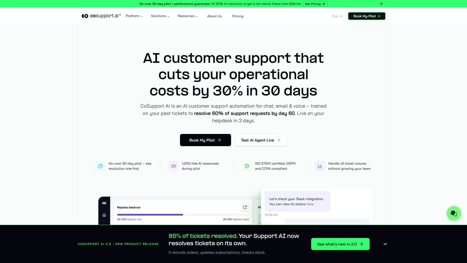 Capture d’écran de CoSupport AI