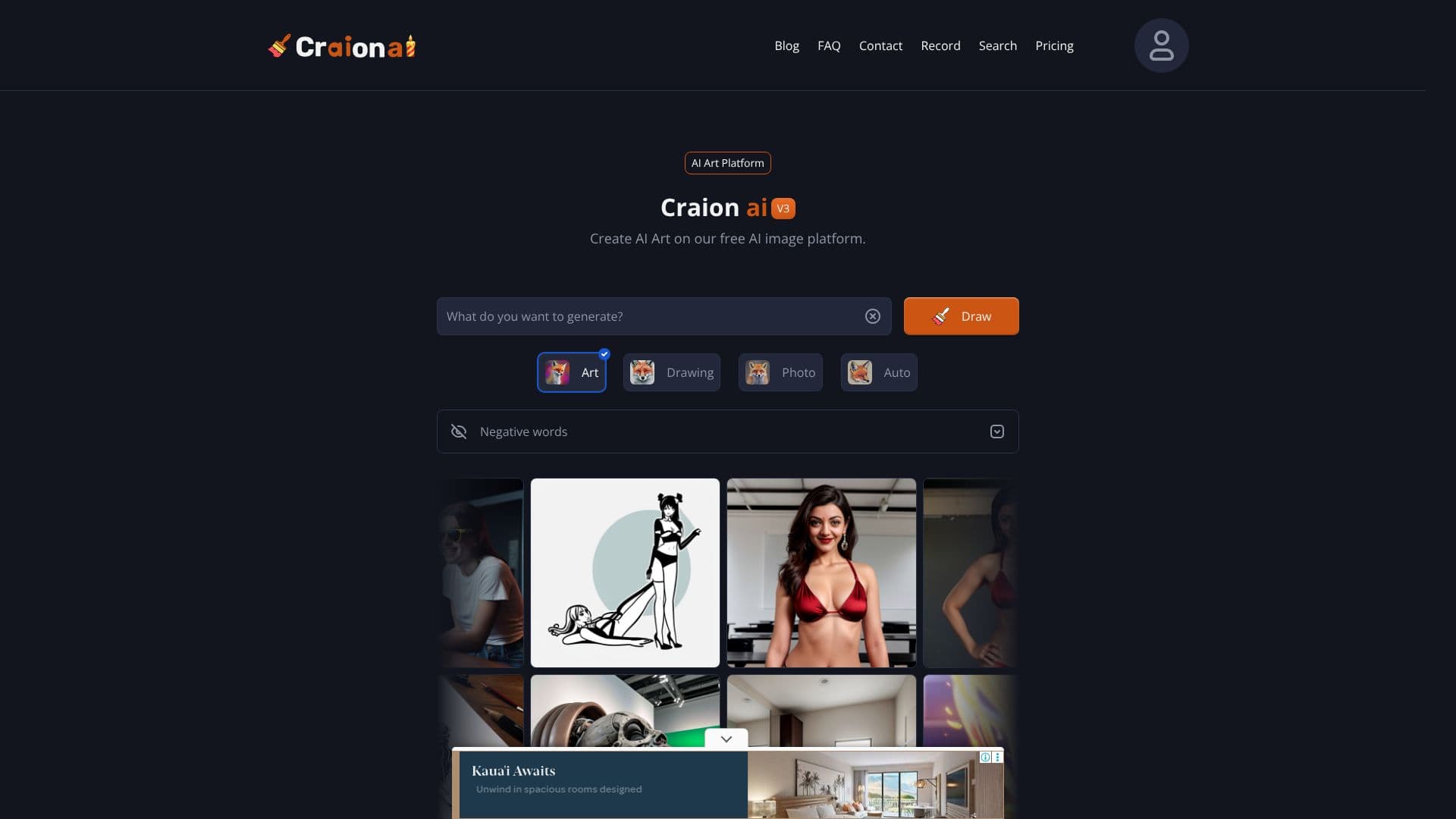 Capture d’écran de Craion AI