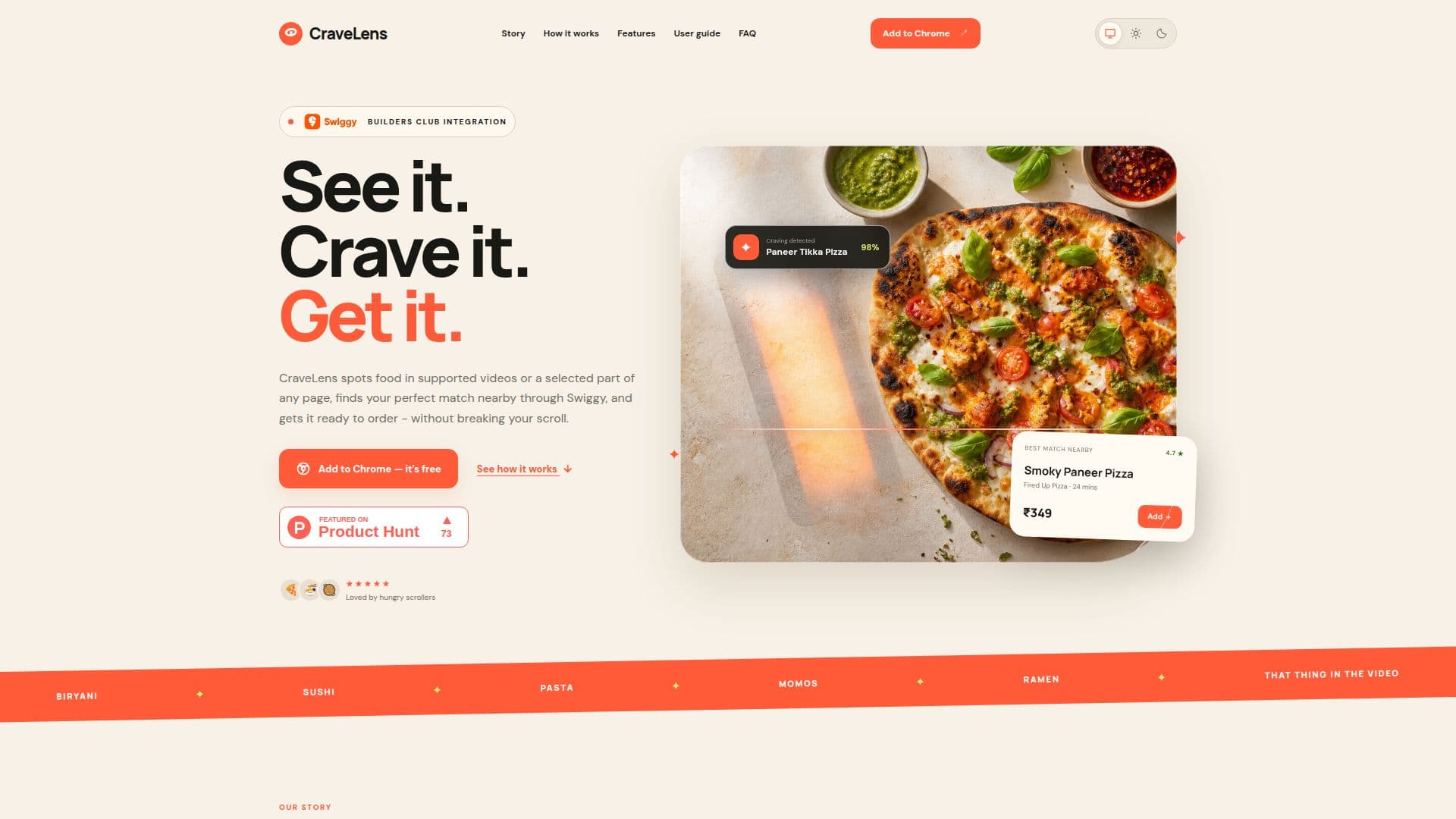 CraveLens screenshot