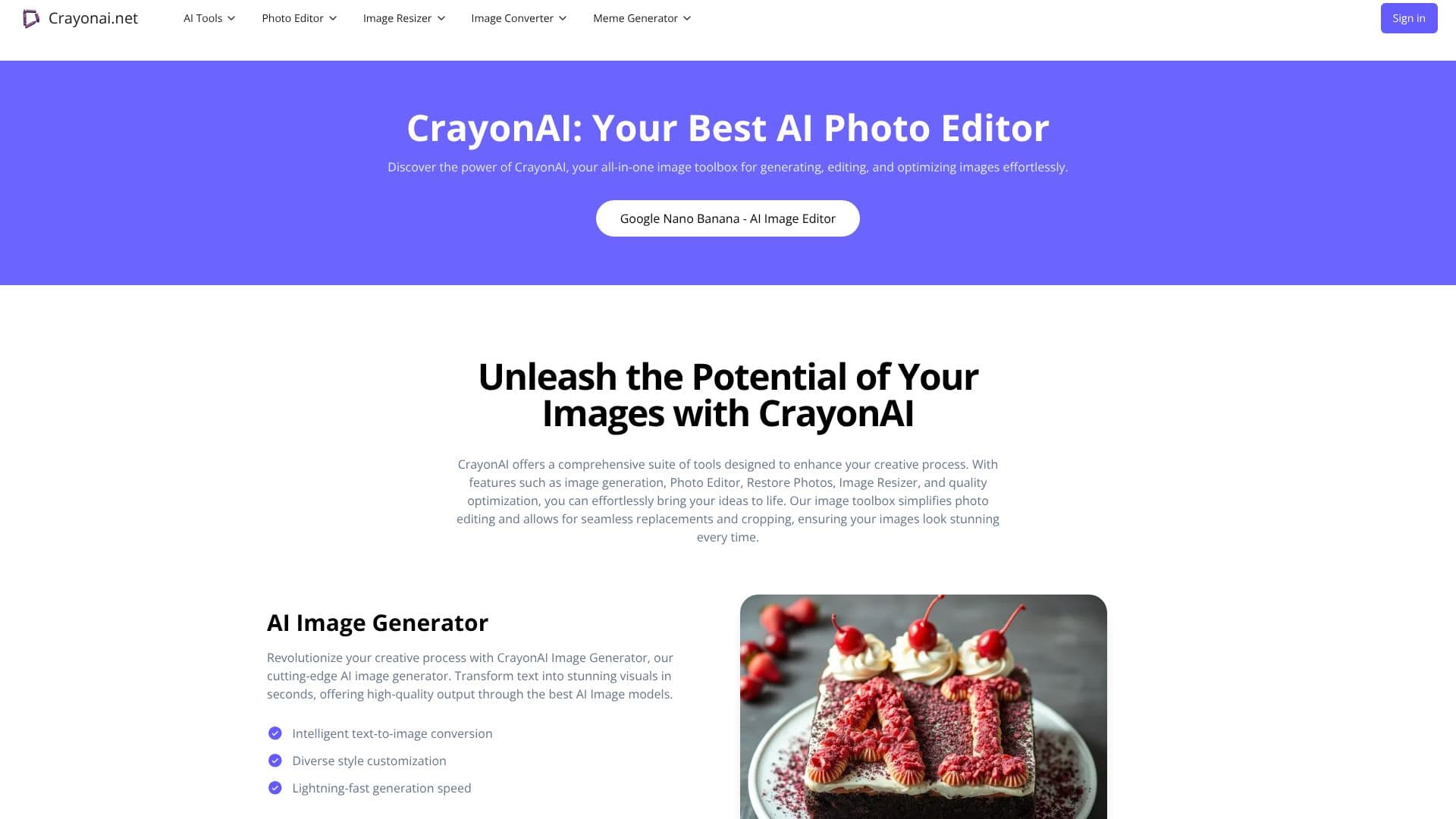 Tangkapan layar CrayonAI Photo Editor